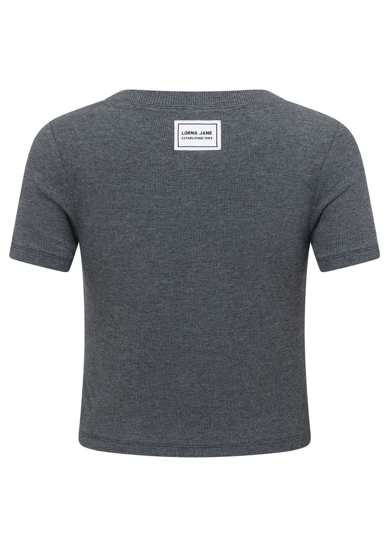 Lorna Jane Modal Luxe Lounge Rib Tee - Charcoal Marl