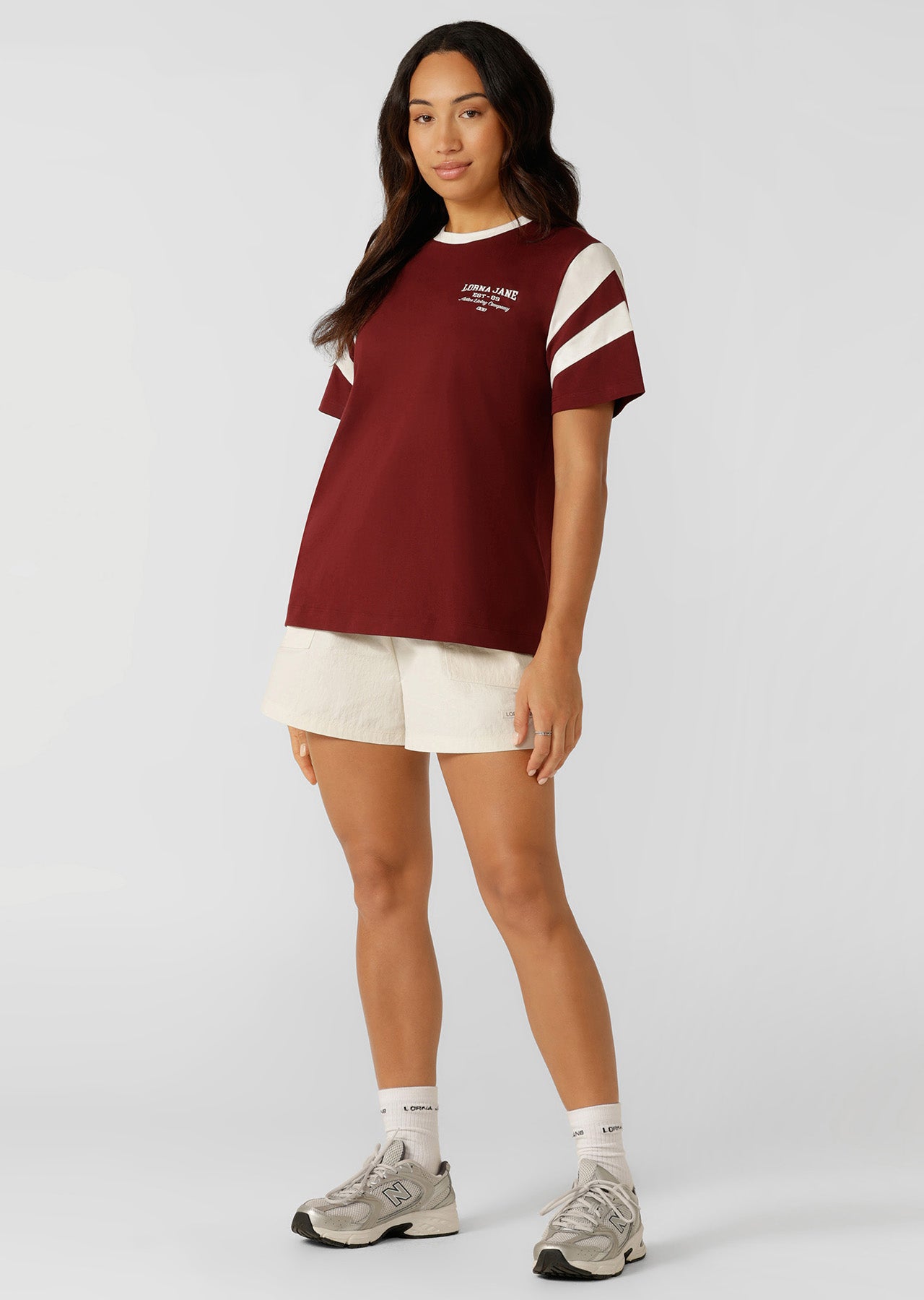 Lorna Jane LJ Track T-Shirt - Merlot
