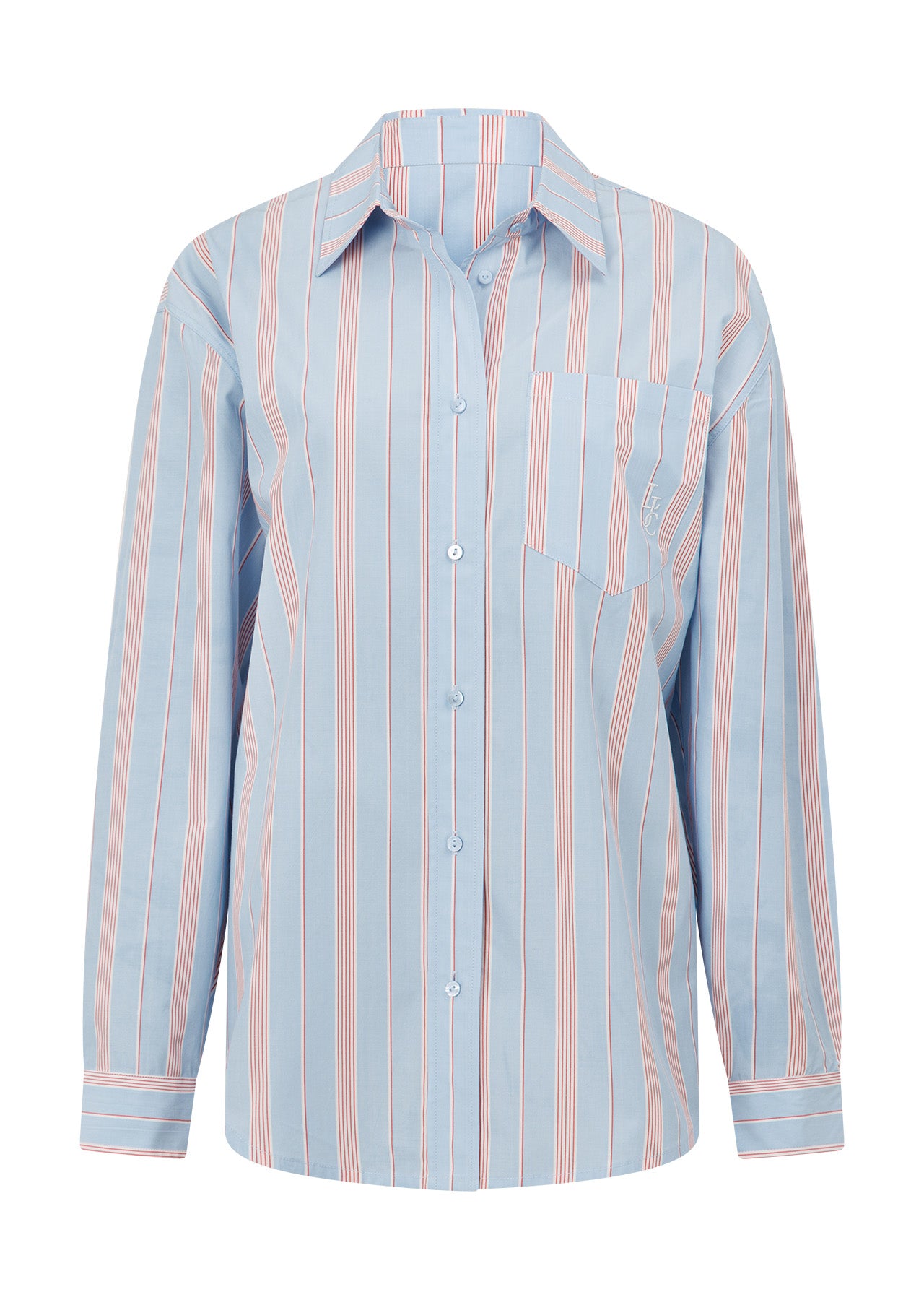 Lorna Jane Love Lounge Stripe Shirt - Blue Multi Stripe
