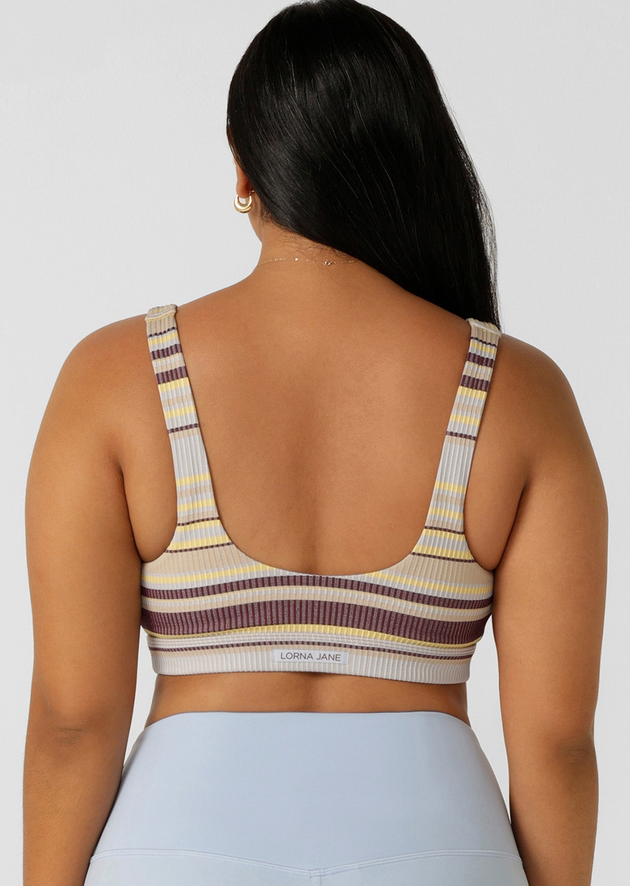 Lorna Jane Sunset Stripe Seamless Bralette - Sunset Stripe