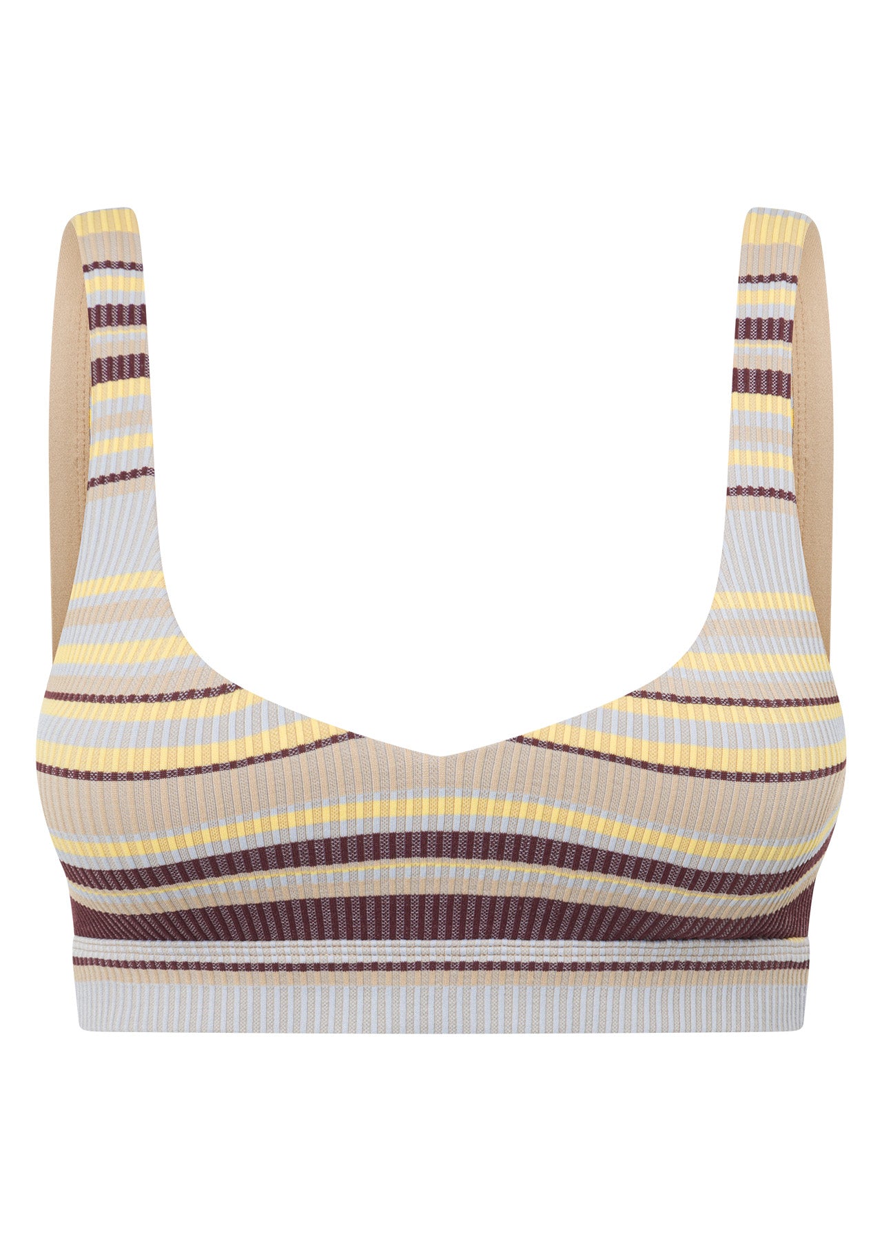 Lorna Jane Sunset Stripe Seamless Bralette - Sunset Stripe