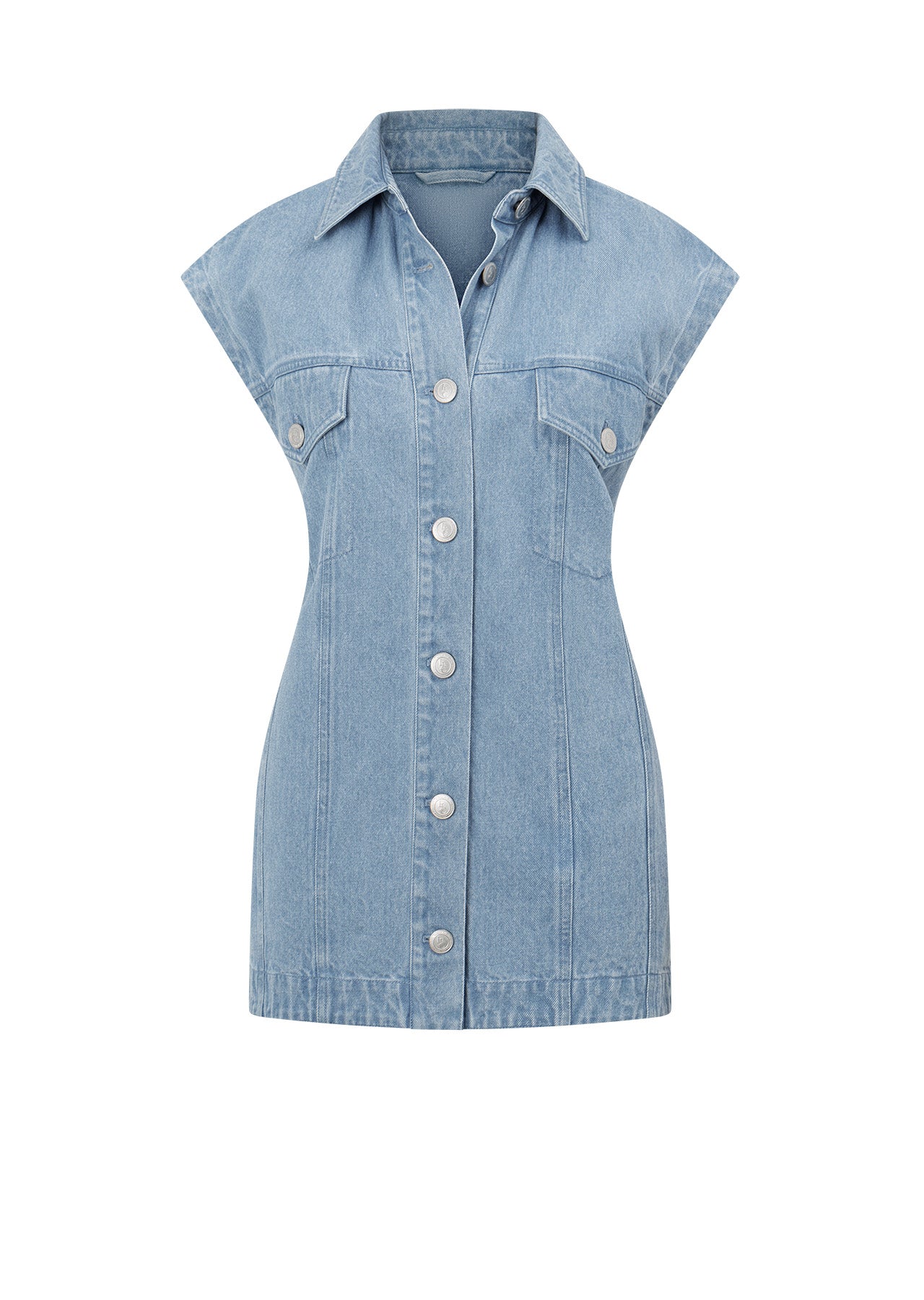 Lorna Jane Ranch Dreams Denim Vest - Light Washed Denim