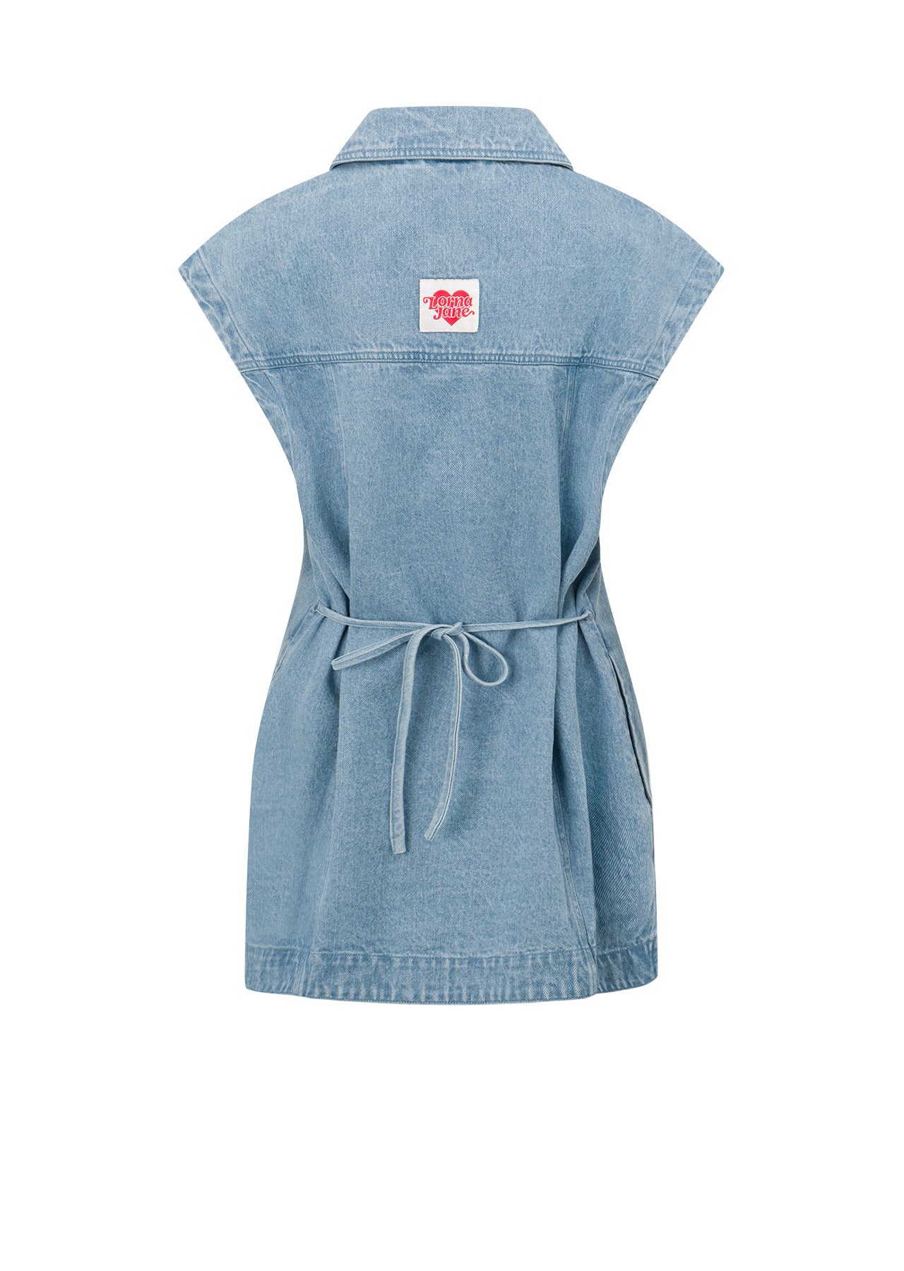 Lorna Jane Ranch Dreams Denim Vest - Light Washed Denim