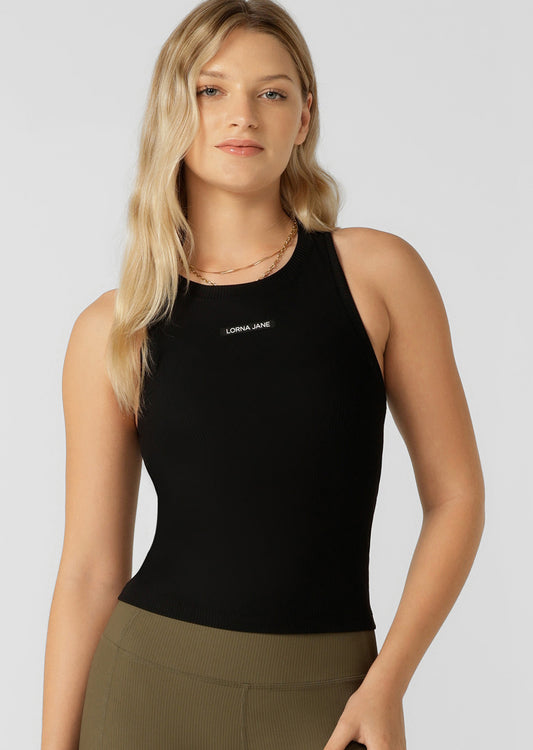 Lorna Jane Dynamic Active Rib Tank - Black