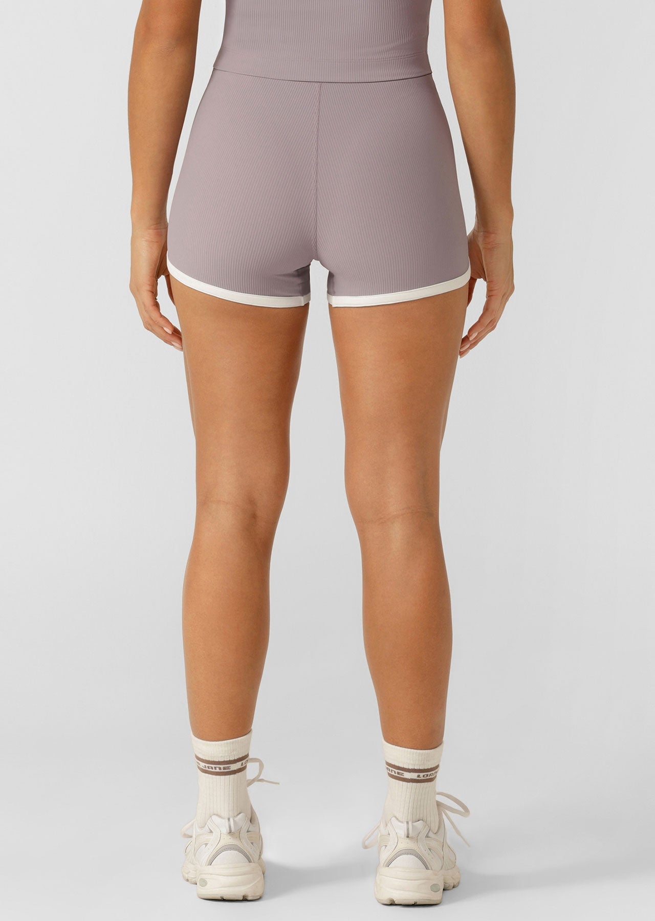 Lorna Jane Sweat To Surf Cheeky Bike Shorts - Purple Ash