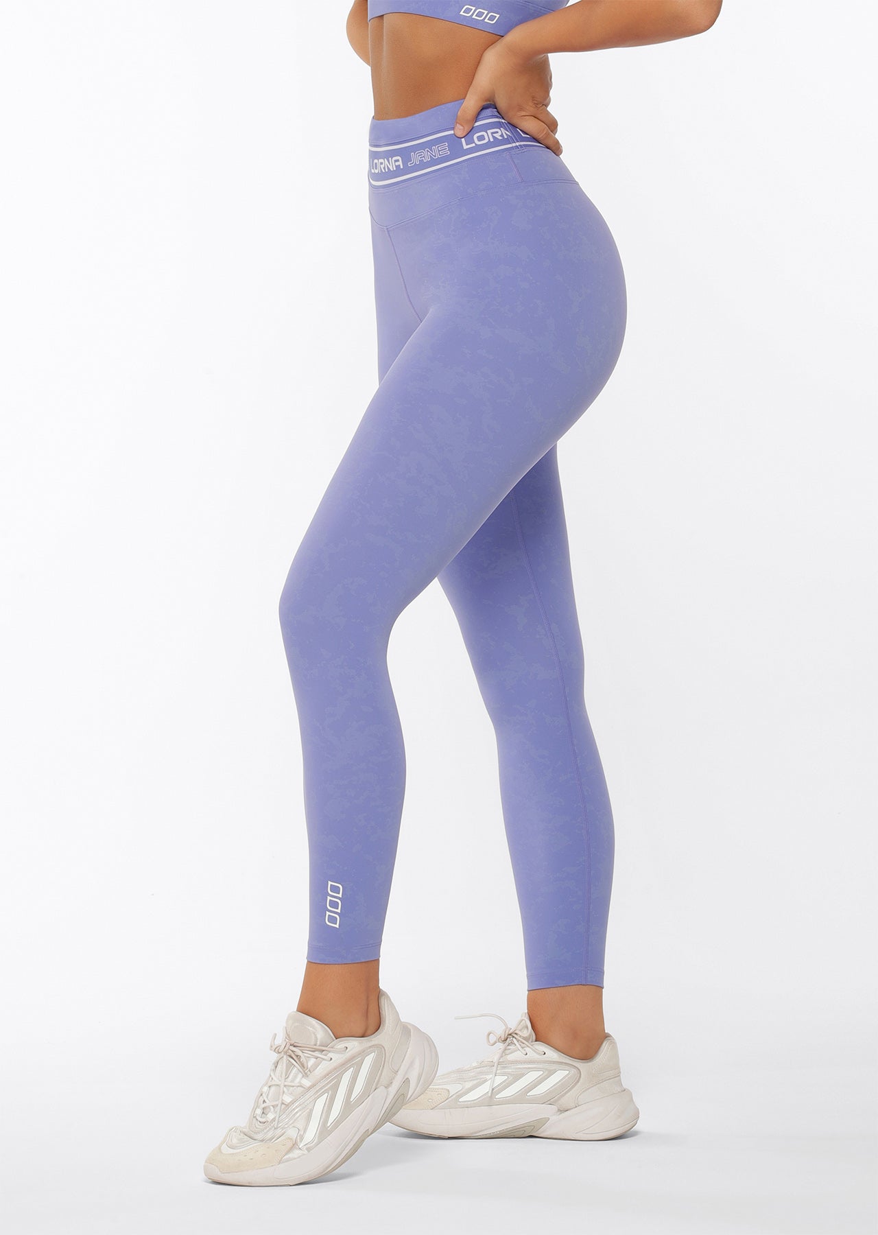 Lorna Jane Tempo Ankle Biter Leggings - Washed Jacaranda