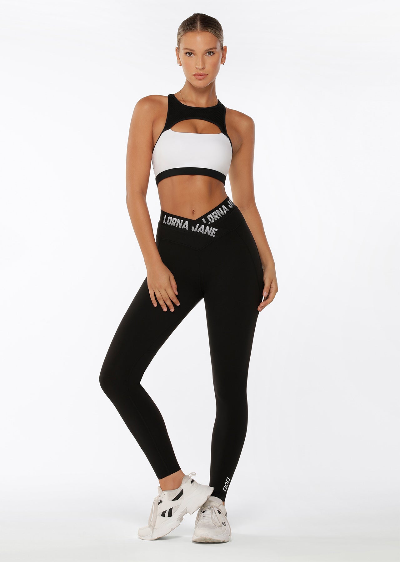 Lorna Jane Pushing Limits Sports Bra - Black/White
