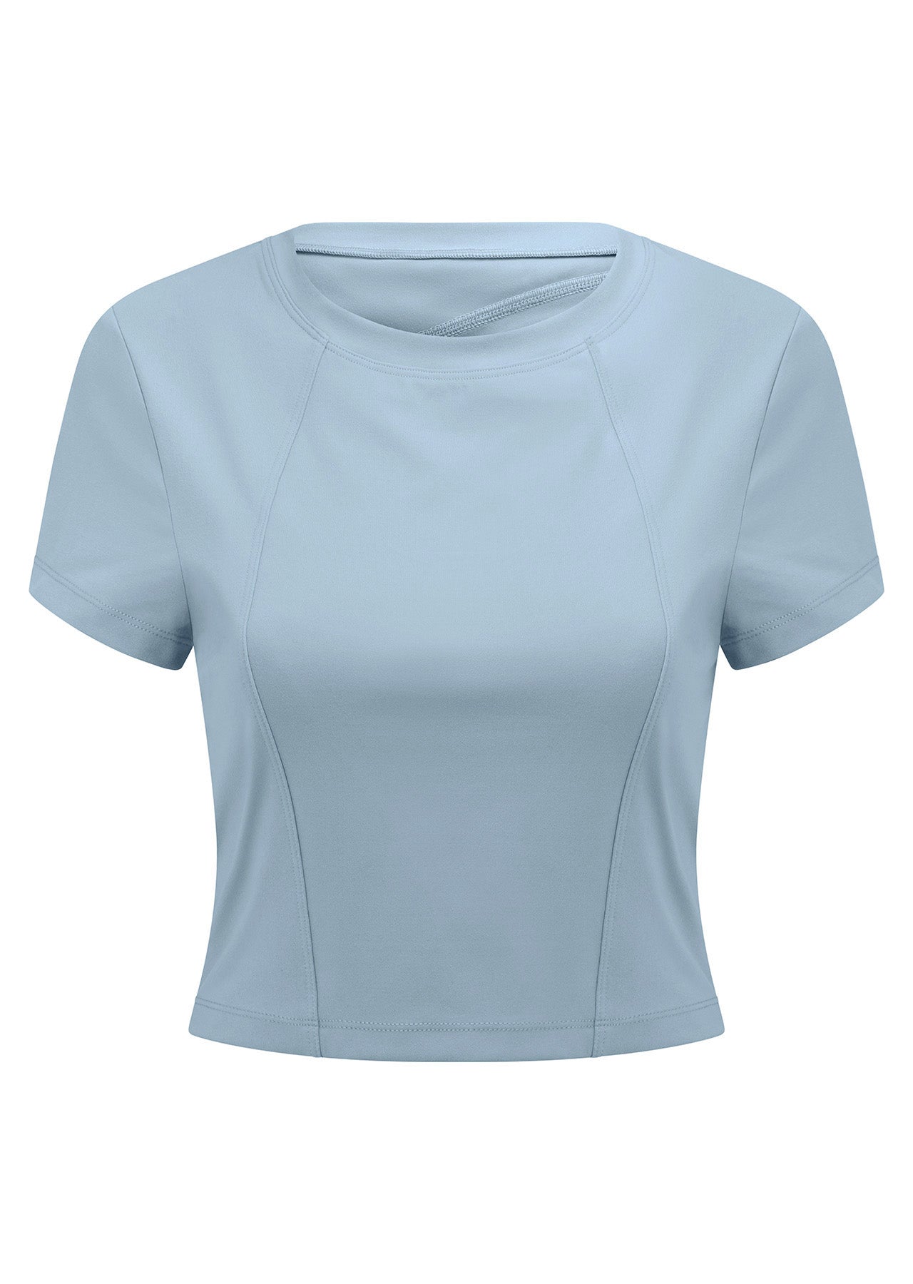 Lorna Jane Cutout Active Short Sleeve Crop Top - Voyage Blue
