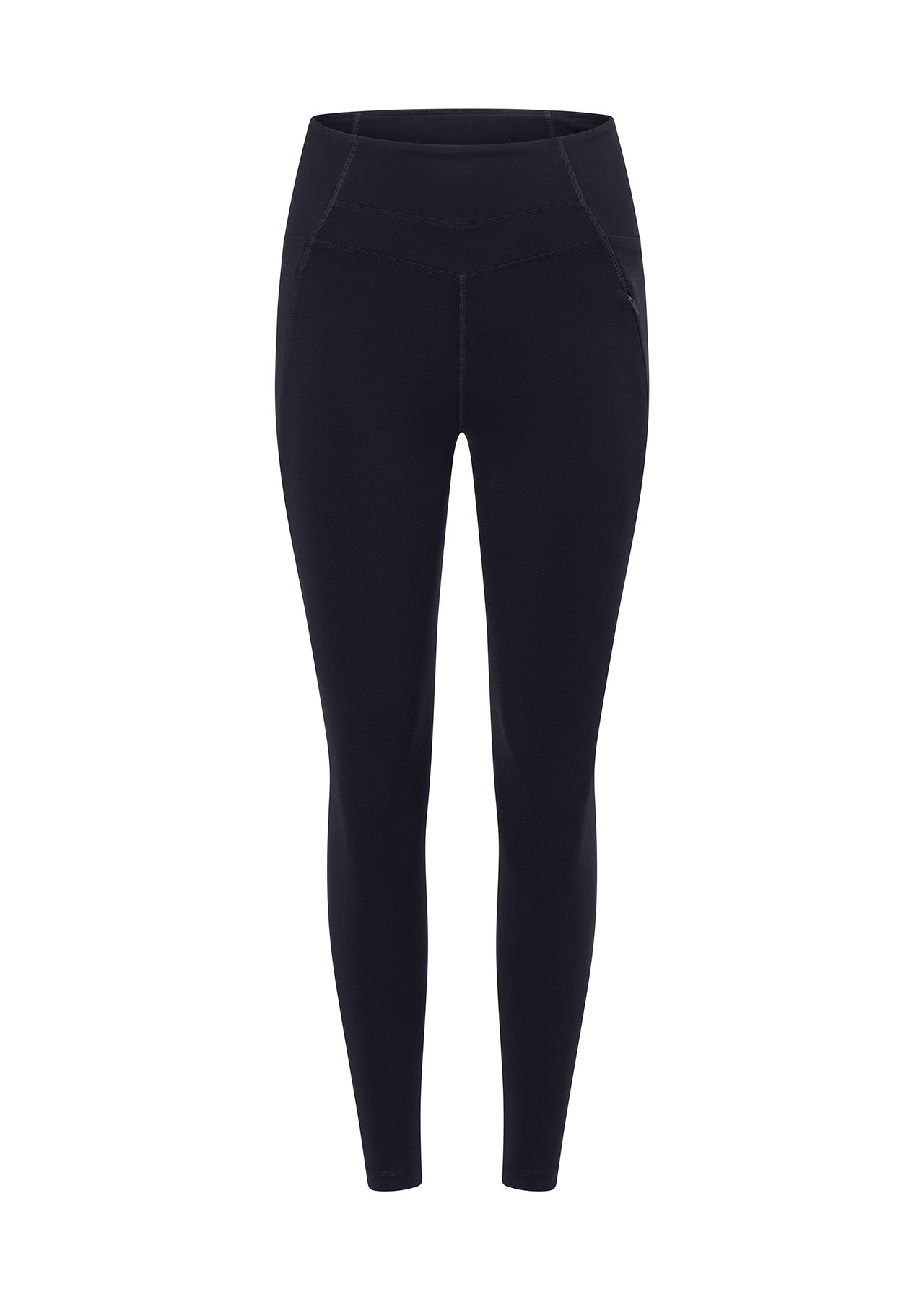 Lorna Jane Zip Pocket Recycled Stomach Support Ankle Biter Leggings - French Navy