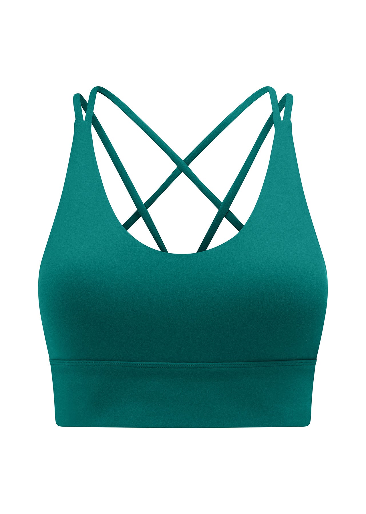 Lorna Jane Lotus Longline Sports Bra - Dark Teal