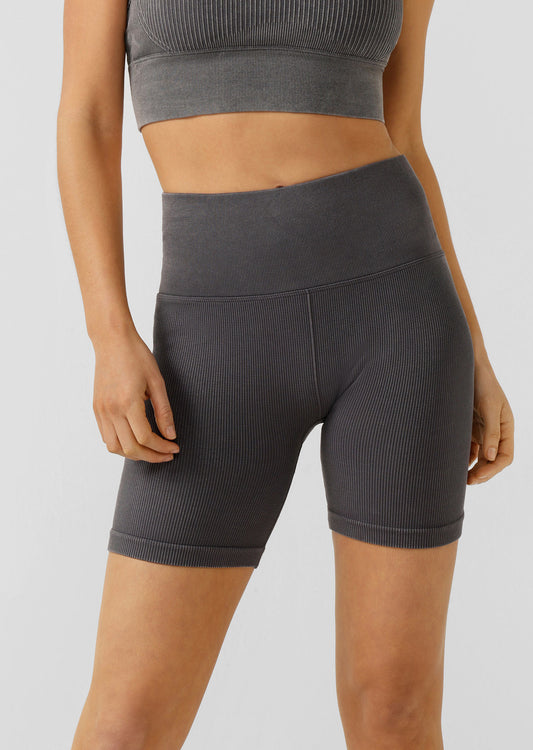 Lorna Jane Tempo Seamless Bike Shorts - Washed Titanium