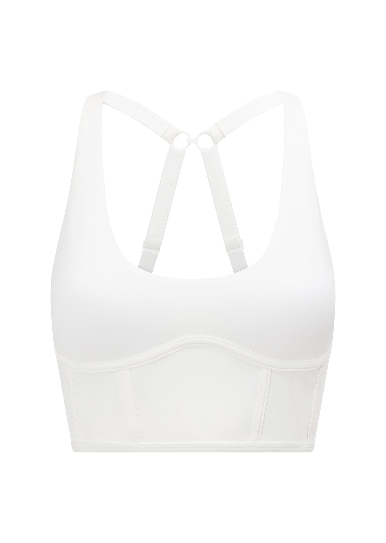 Lorna Jane Corset Long Line Bra - Porcelain
