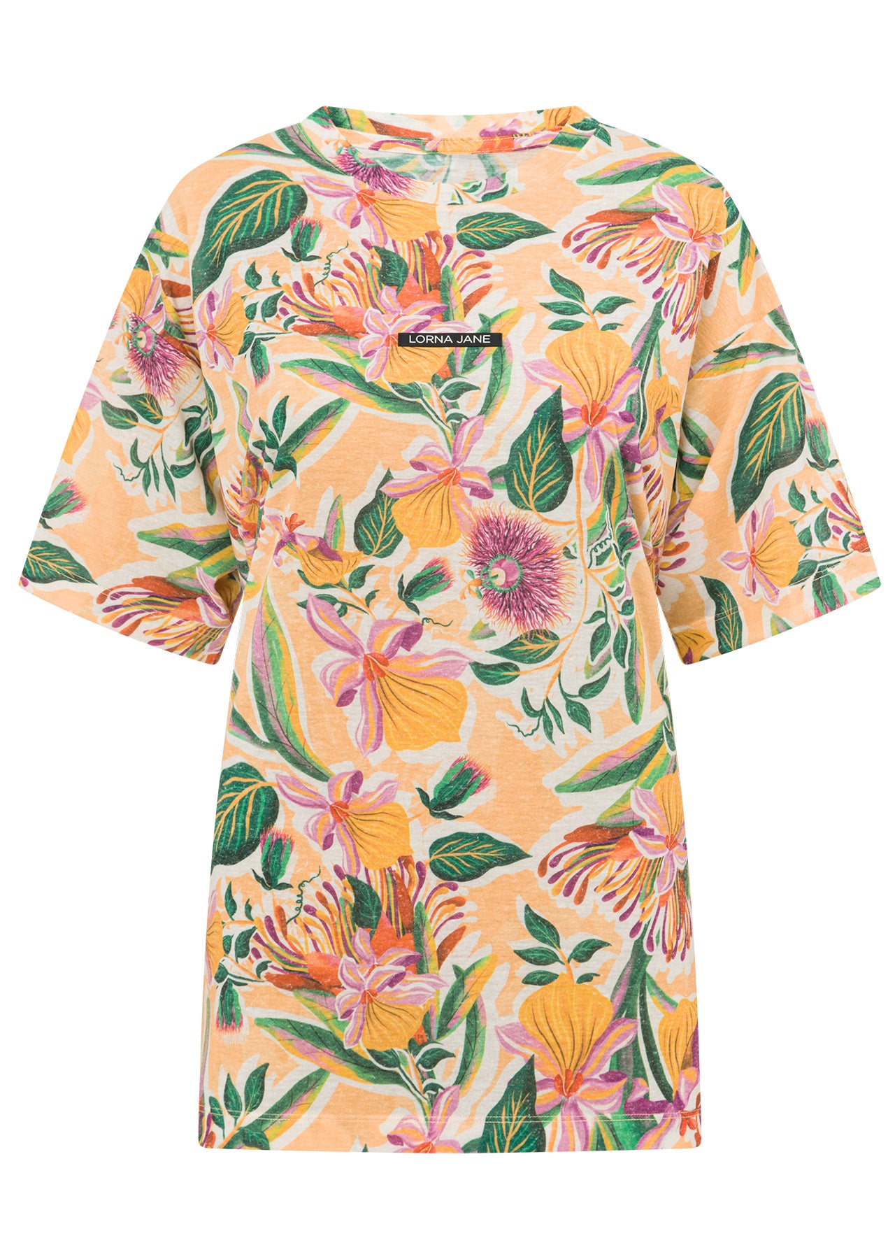 Lorna Jane Tropicana Boyfriend Tee - Summer Tropicana Print