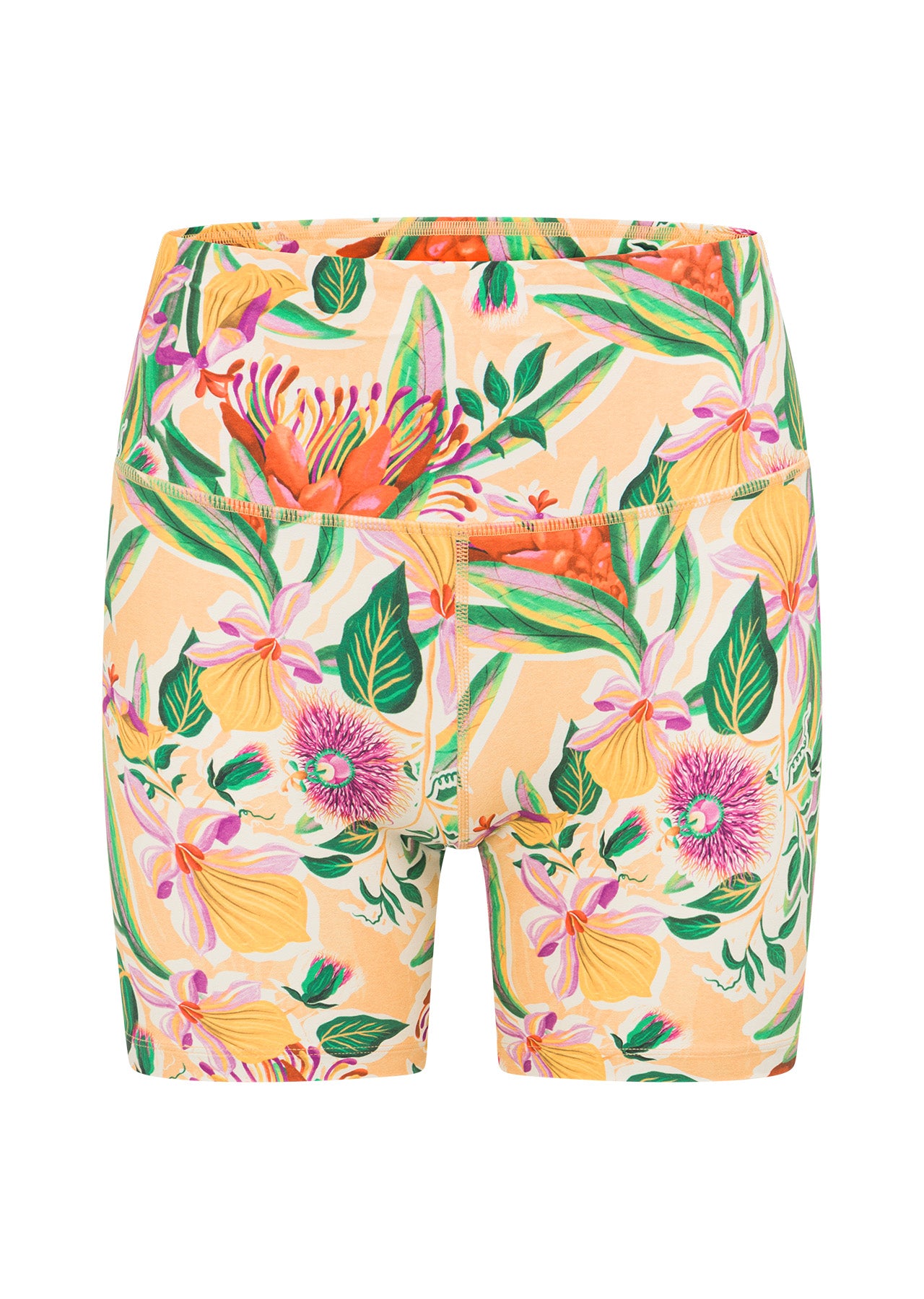 Lorna Jane Tropicana Hi-Fold Bike Shorts - Summer Tropicana Print