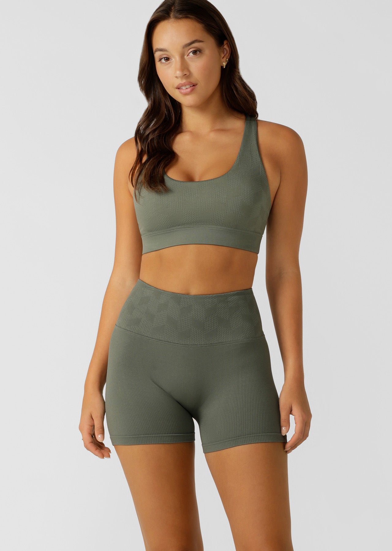 Lorna Jane Movement Active Seamless Bike Shorts - Dark Matcha