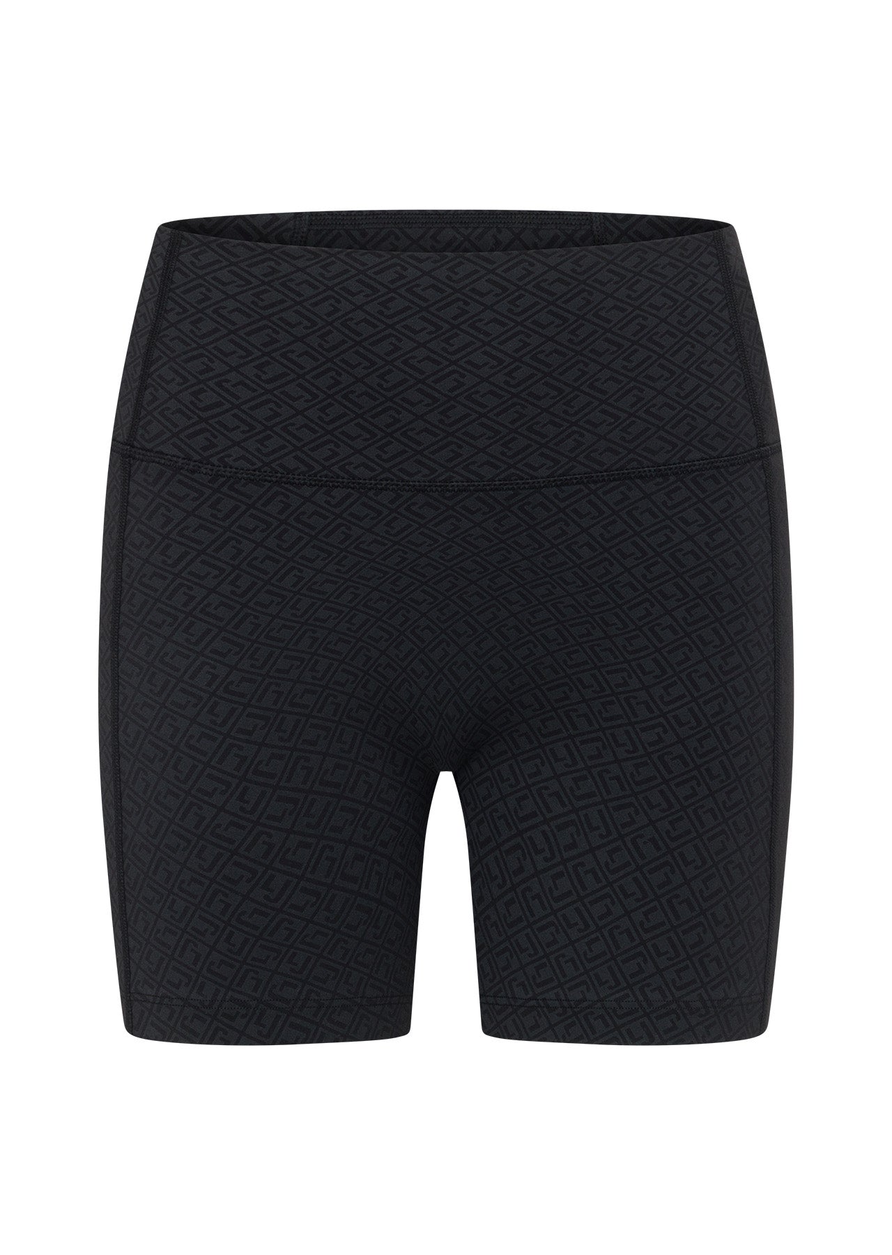 Lorna Jane Refine No Ride 12cm Bike Shorts - Black Monogram Print