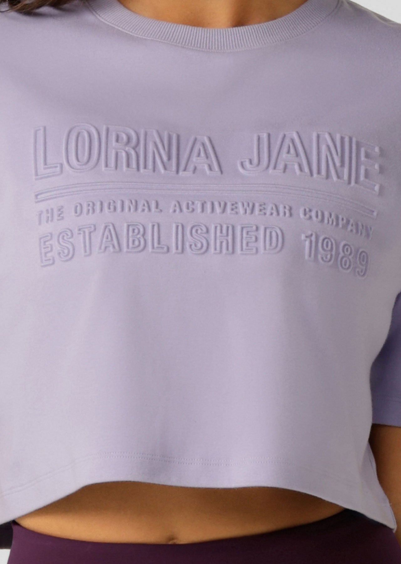 Lorna Jane Essential Cropped Tee - Lavender