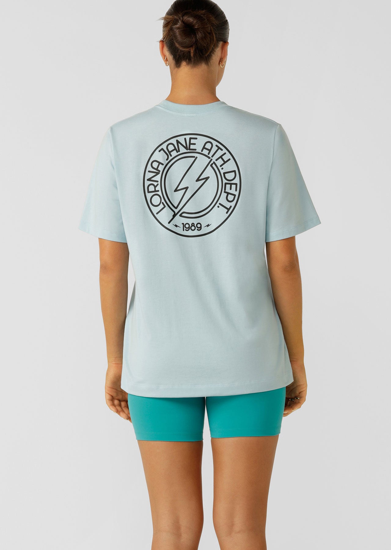 Lorna Jane Ziggy Relaxed Tee - Crystal Blue