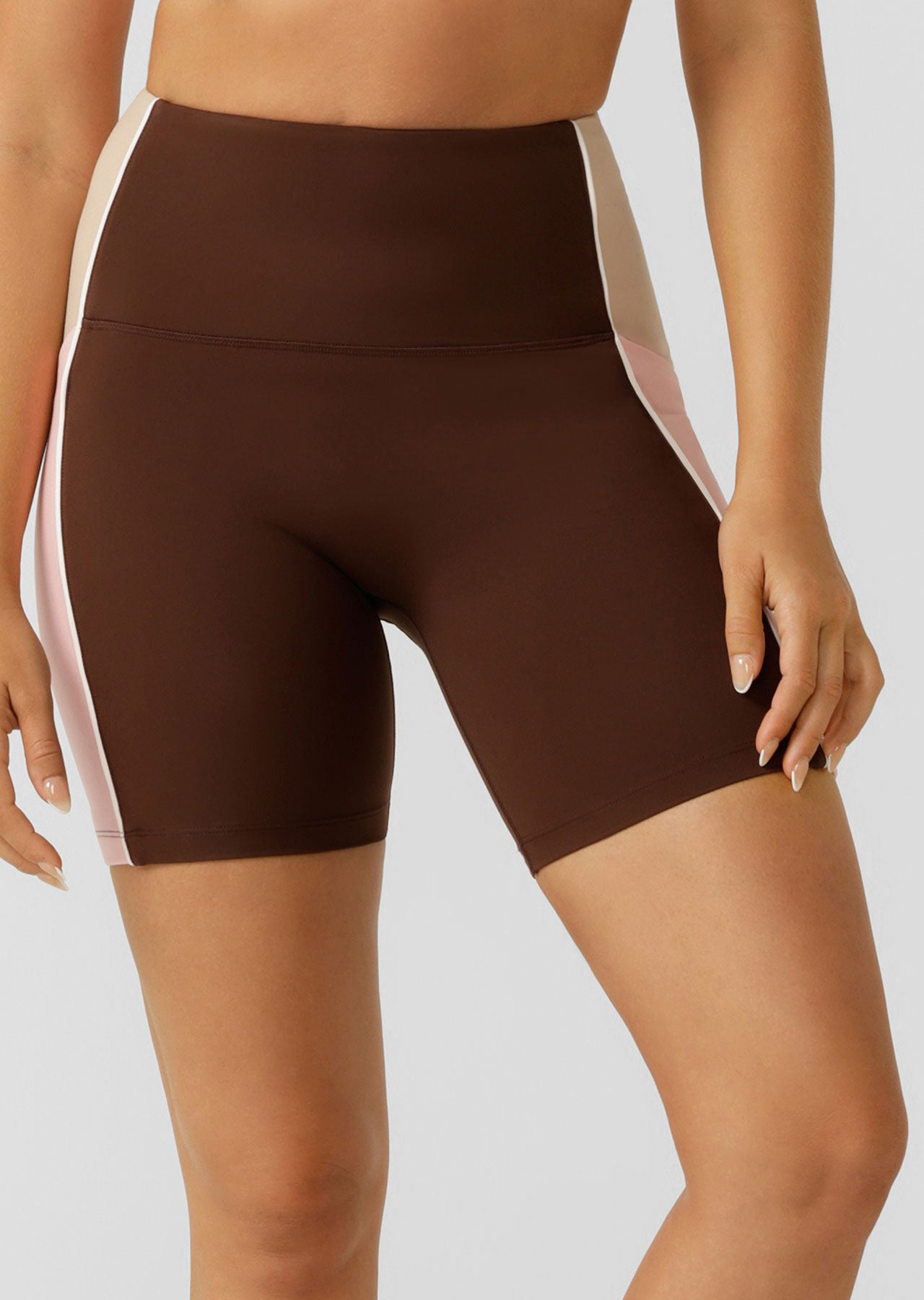 Lorna Jane Rainbow Splice No Ride Booty Pocket Bike Shorts - Rainbow Splice