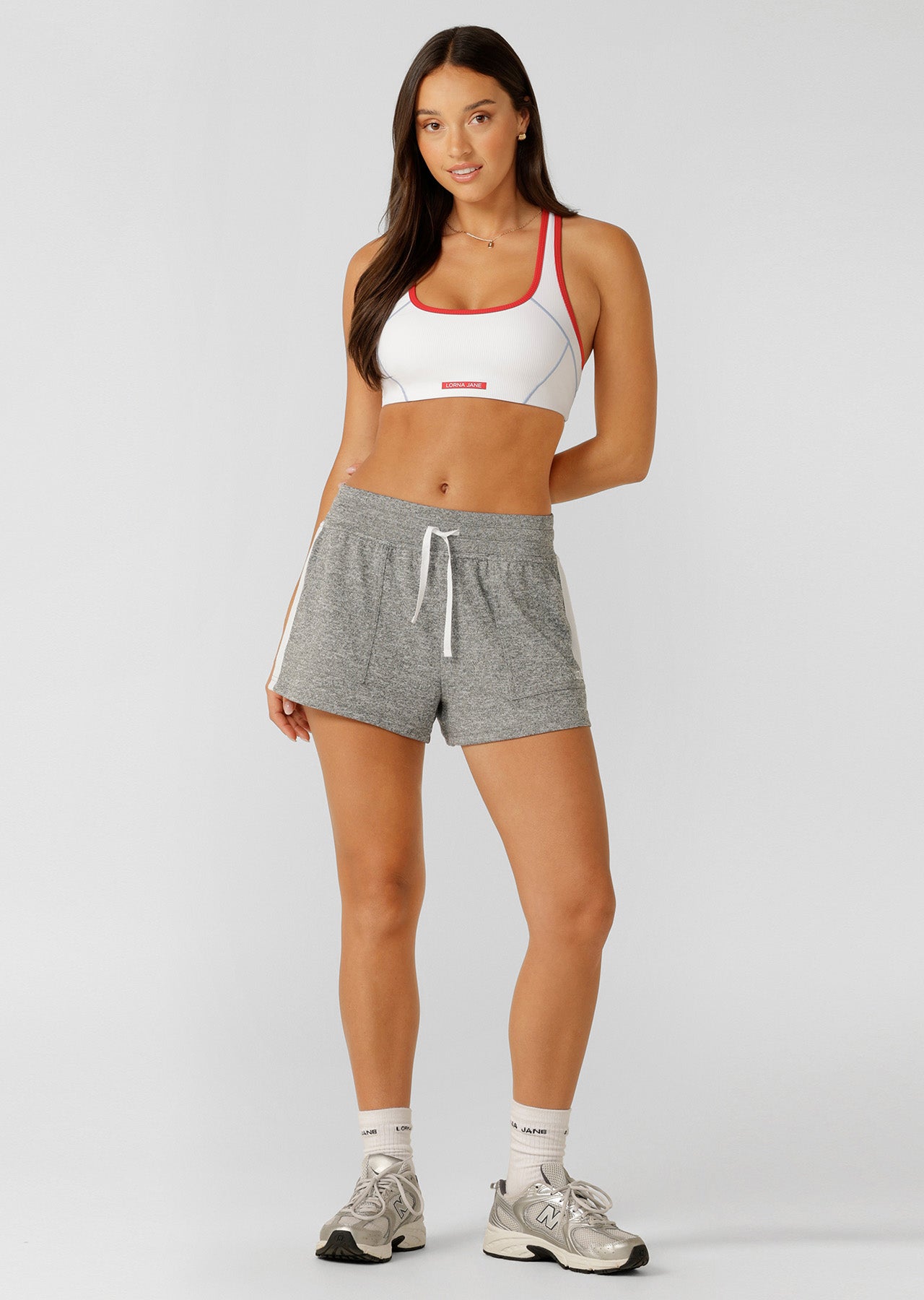 Lorna Jane Unwind Shorts - Grey Marl