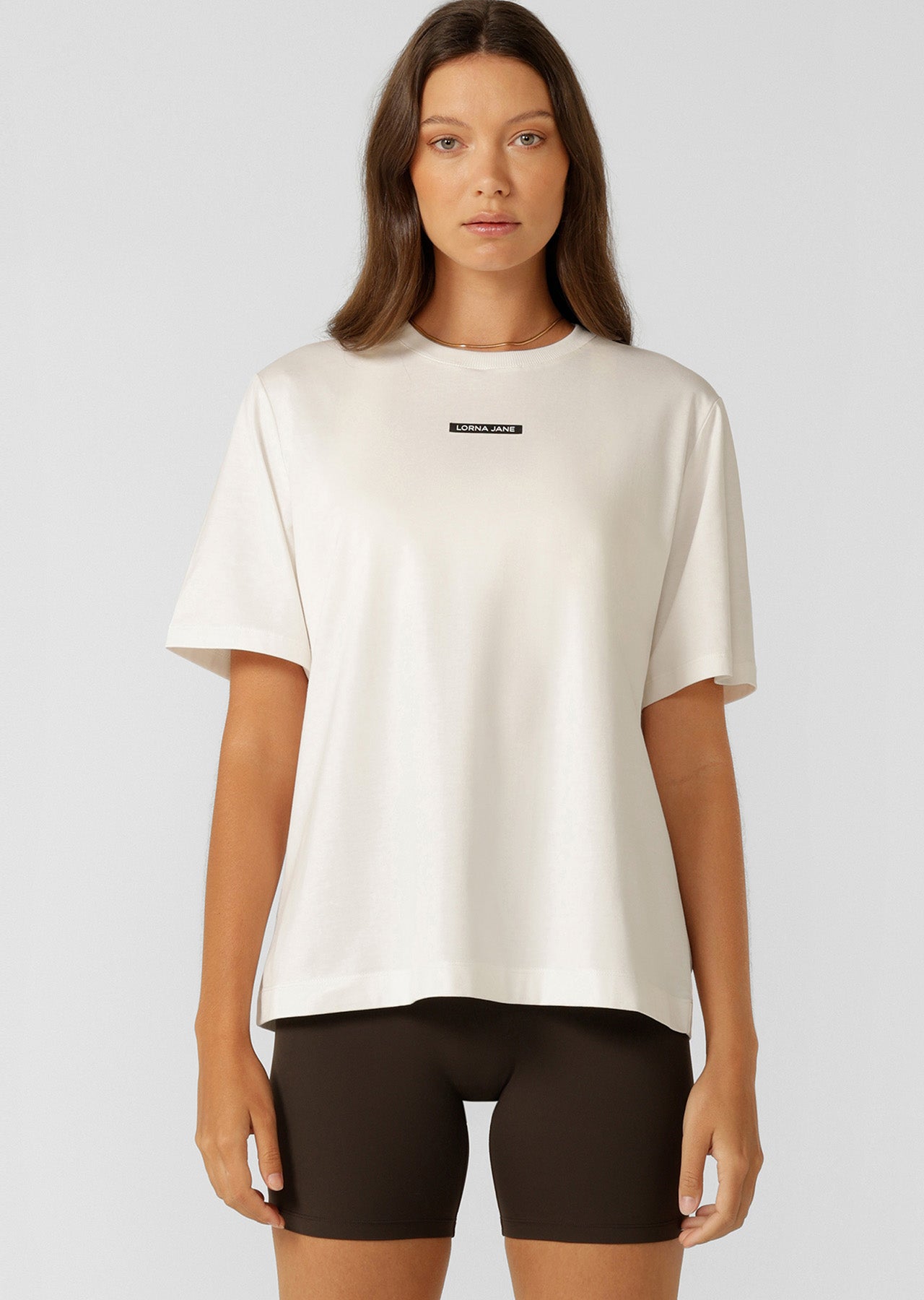 Lorna Jane Out Of Office Relaxed T-shirt - Porcelain