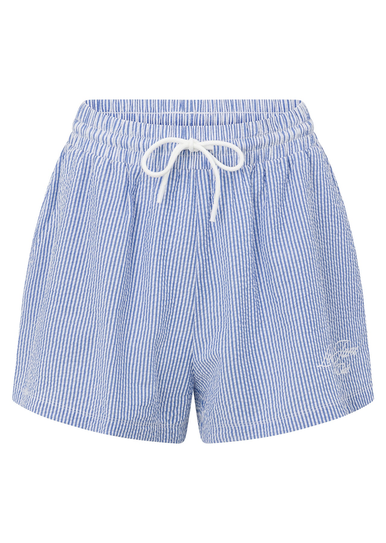 Lorna Jane Country Club Seersucker Shorts - Blue Stripe
