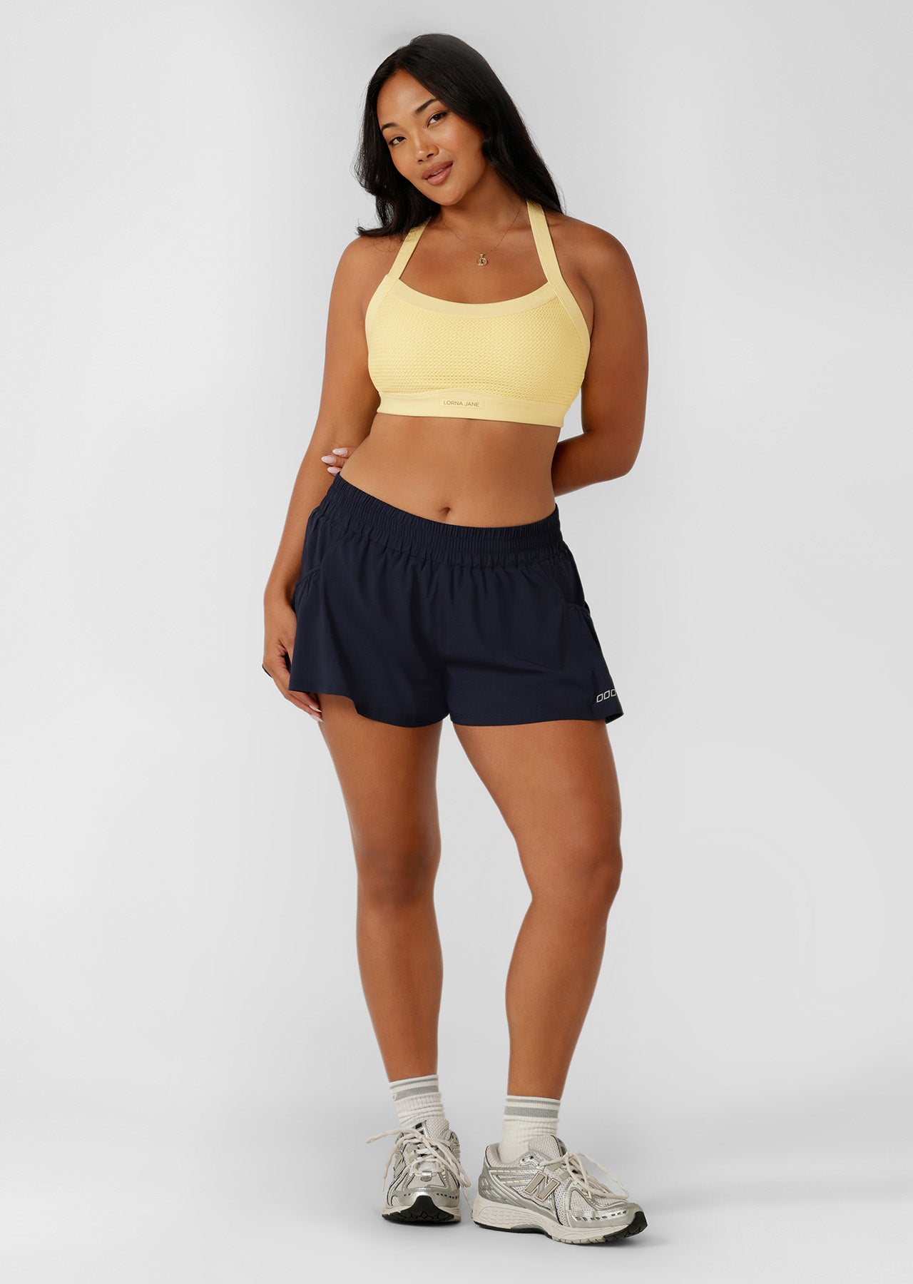 Lorna Jane Wild & Free Run Shorts - Platinum Navy