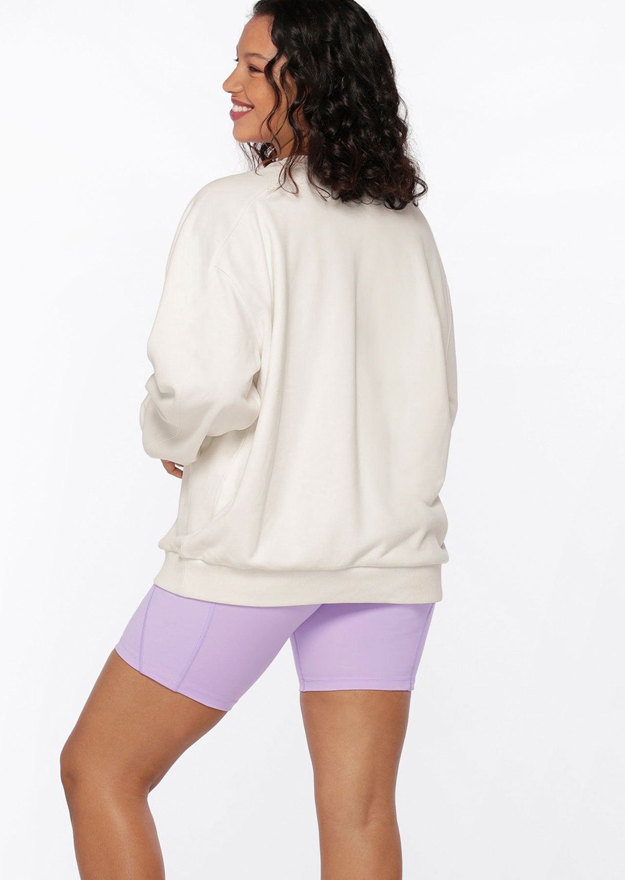 Lorna Jane 90's Nostalgia Oversized Sweat - Porcelain