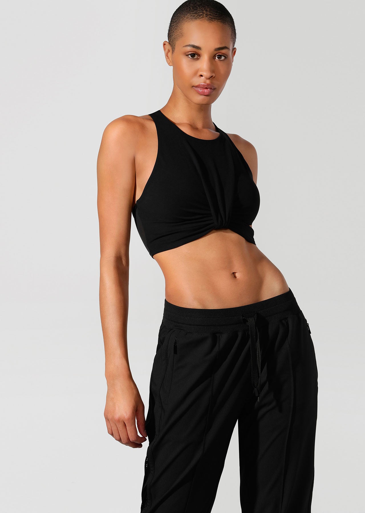 Lorna Jane 90s Twist Long Line Sports Bra - Black