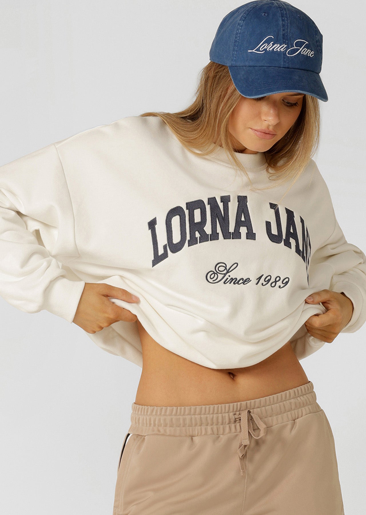 Lorna Jane Heritage Washed Logo Cap - Washed Riviera Blue