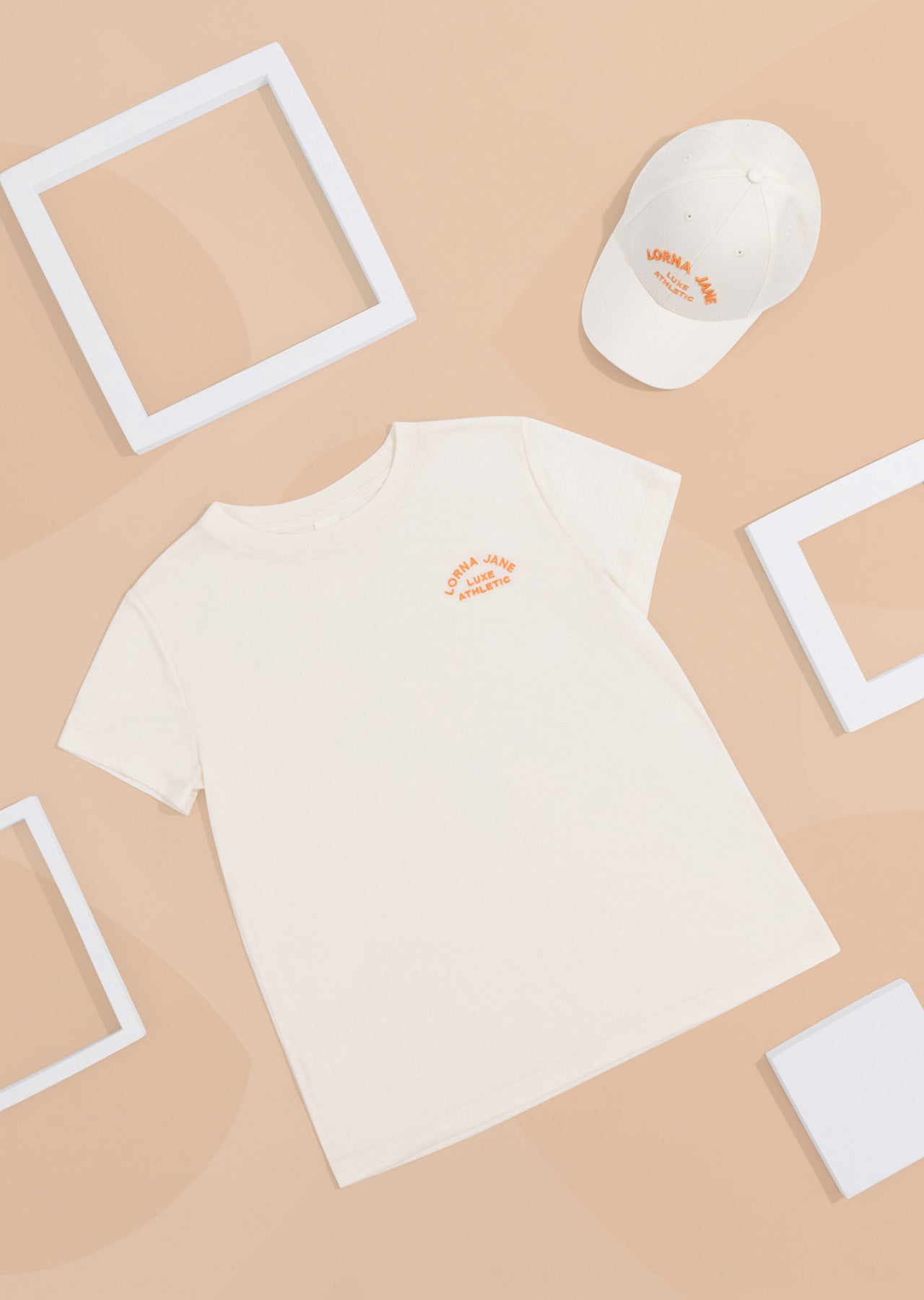 Lorna Jane Lotus Tee And Cap Kit - Cream