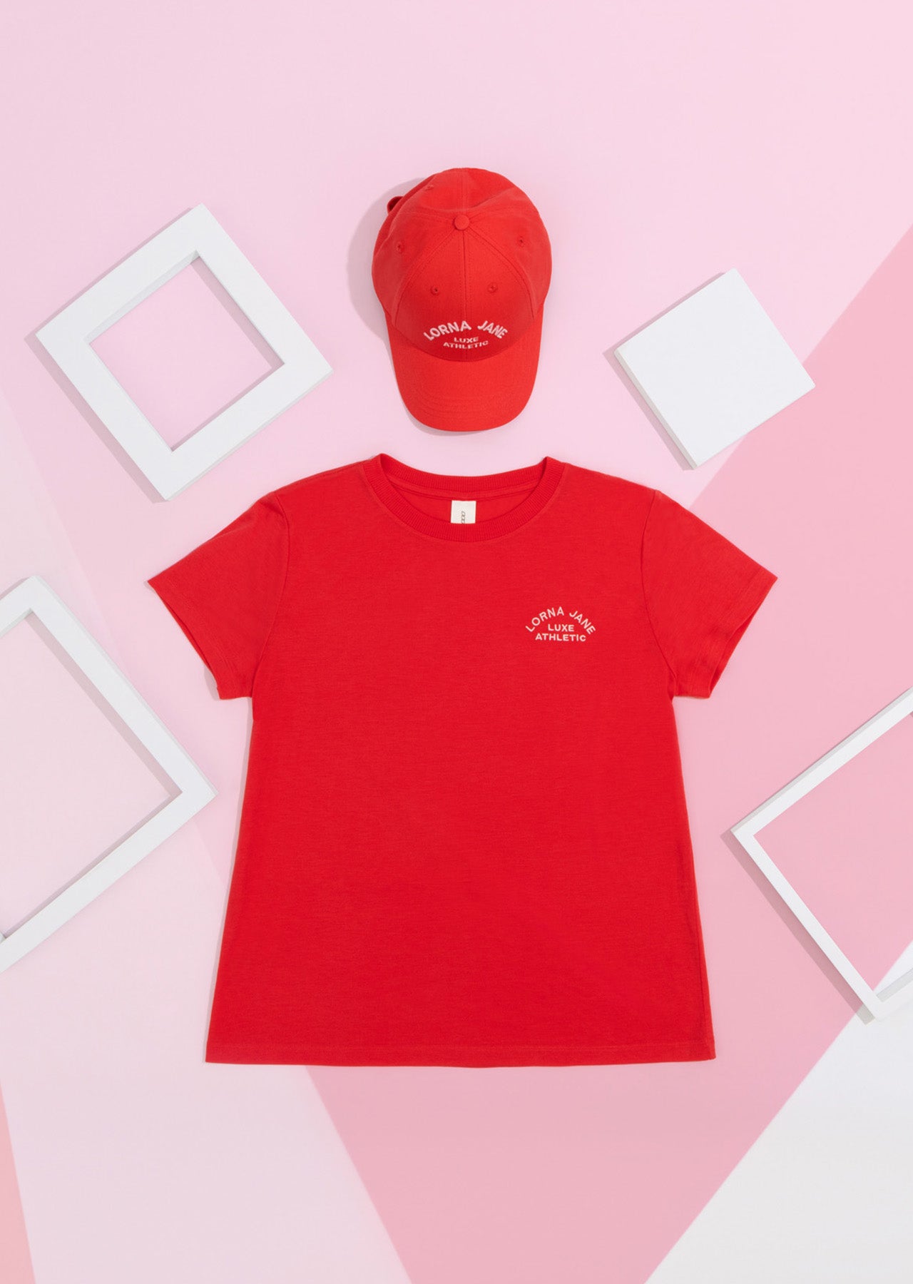 Lorna Jane Lotus Tee And Cap Kit - Strawberry