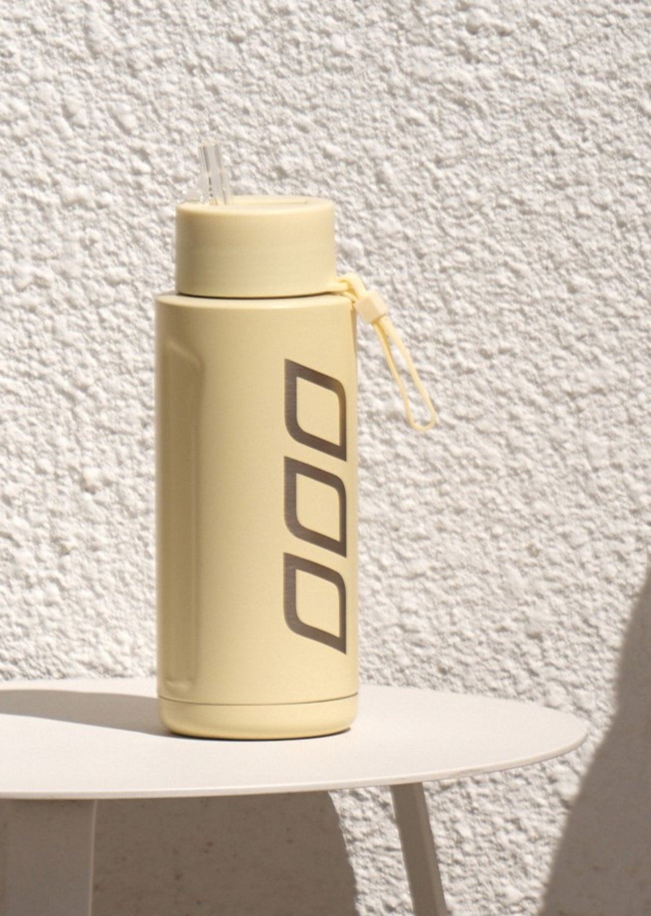 Lorna Jane Essential Insulated Water Bottle - Lemon Cream