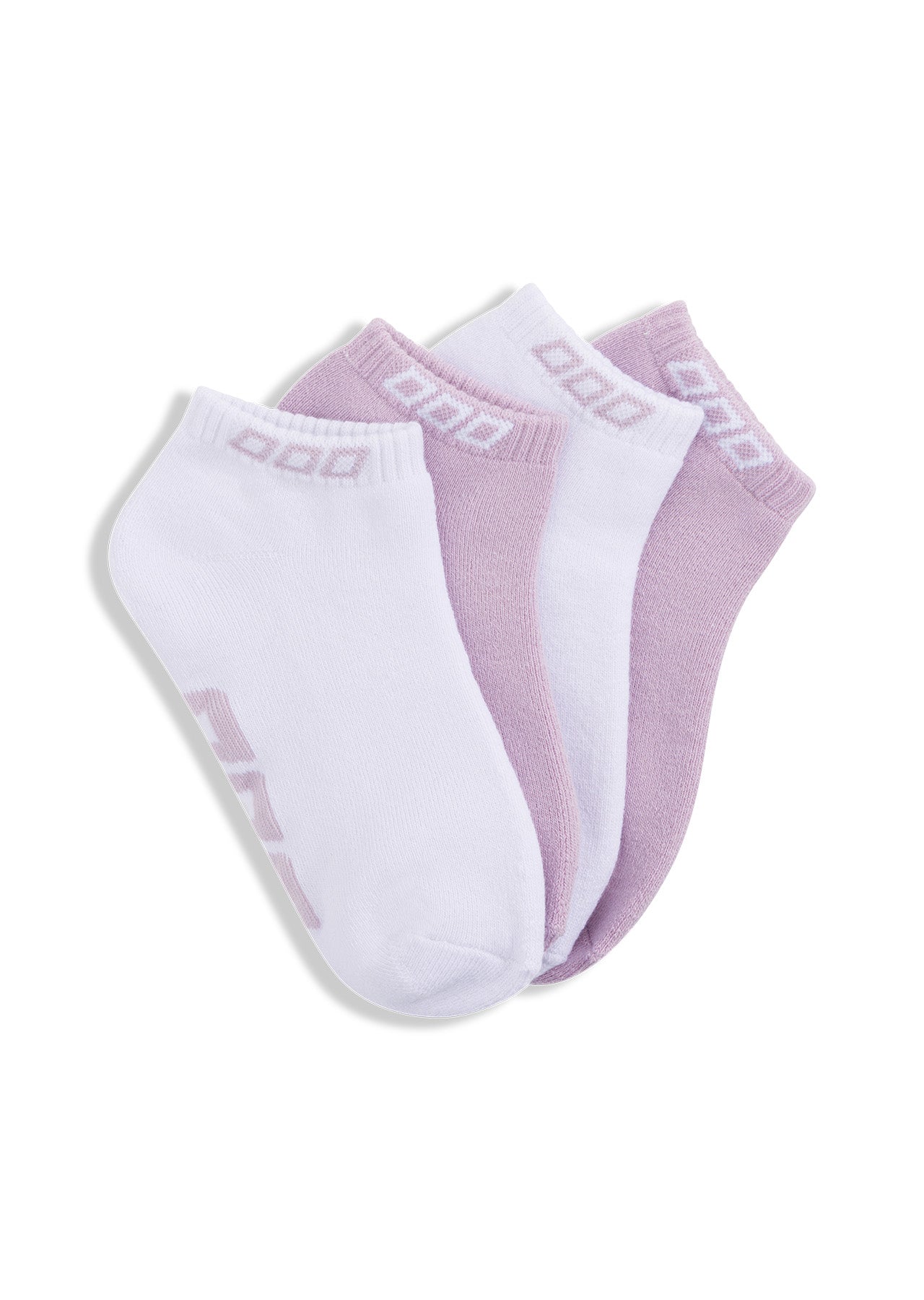 Lorna Jane 2PK Iconic Socks - Pale Orchid Lilac & White