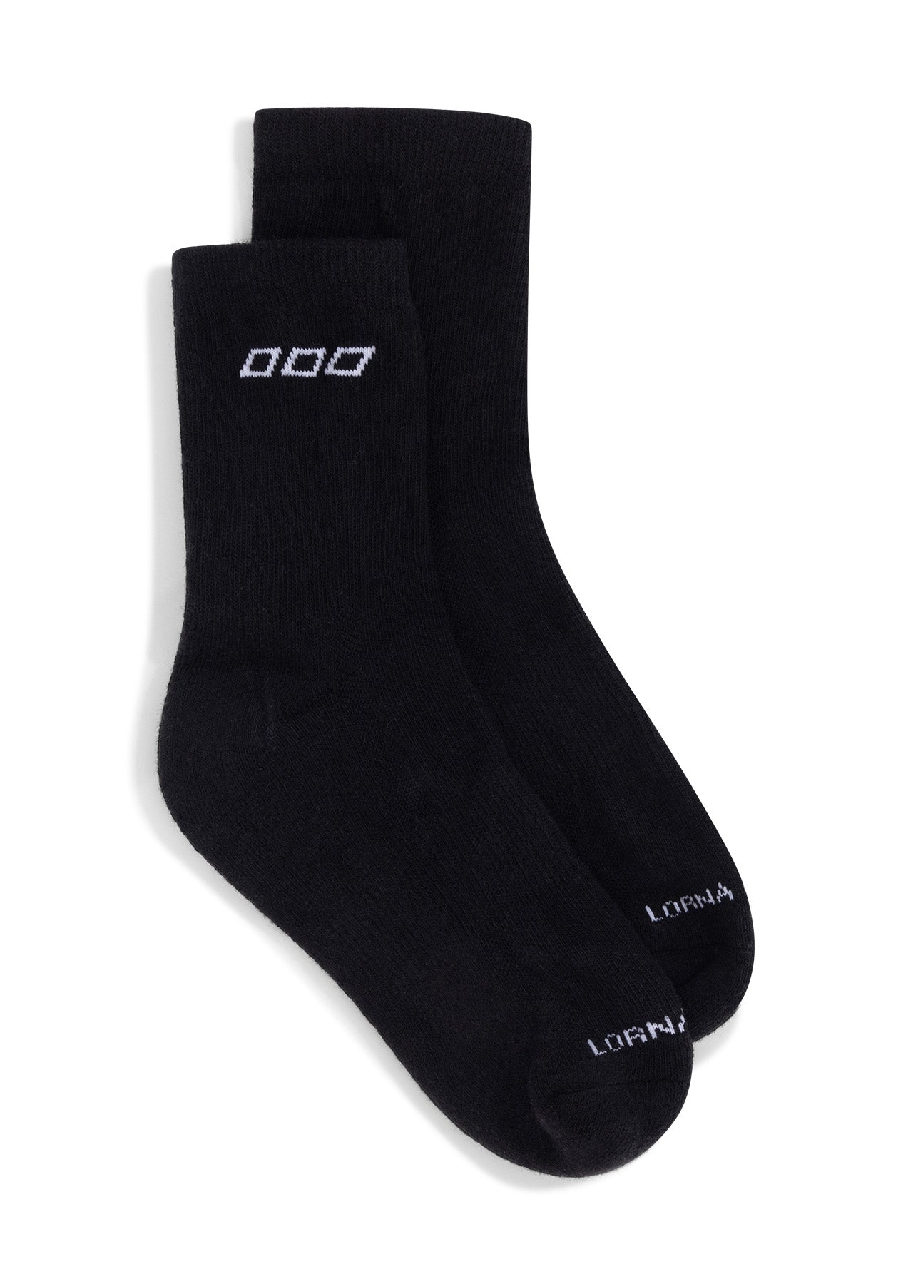 Lorna Jane LJ Quarter Crew Socks - Black