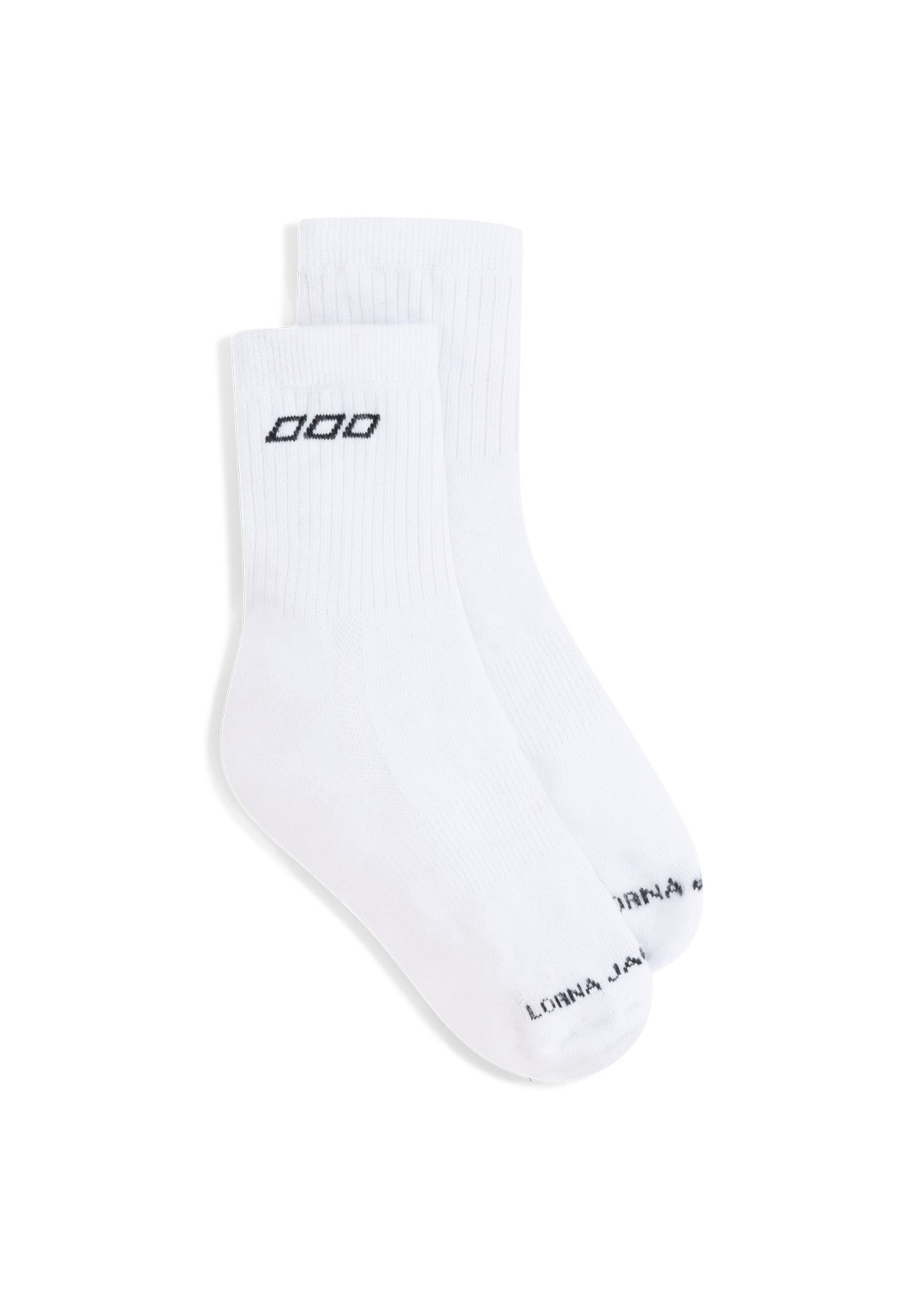 Lorna Jane LJ Quarter Crew Socks - White