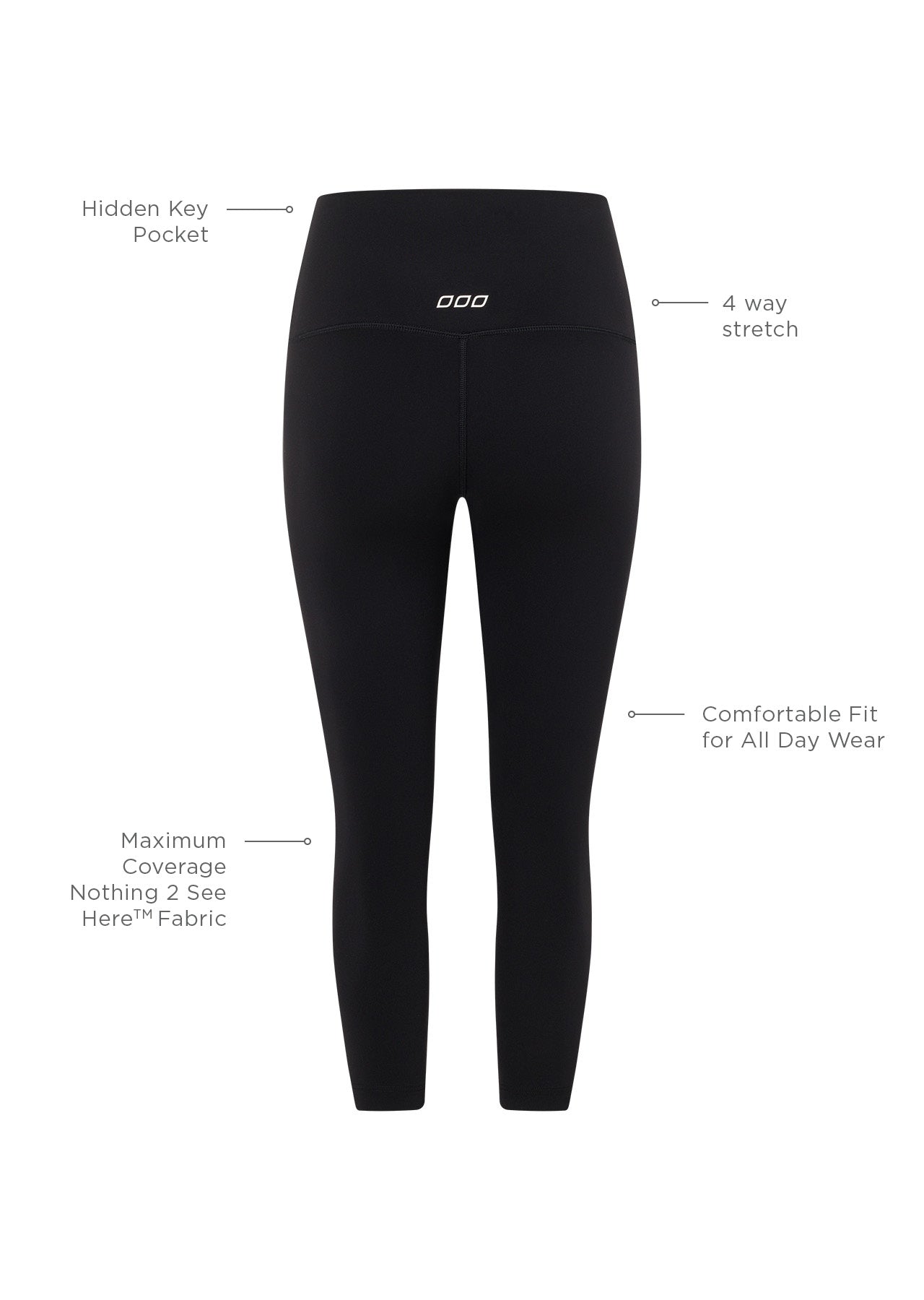 Lorna Jane Lotus 7/8 Leggings - Black