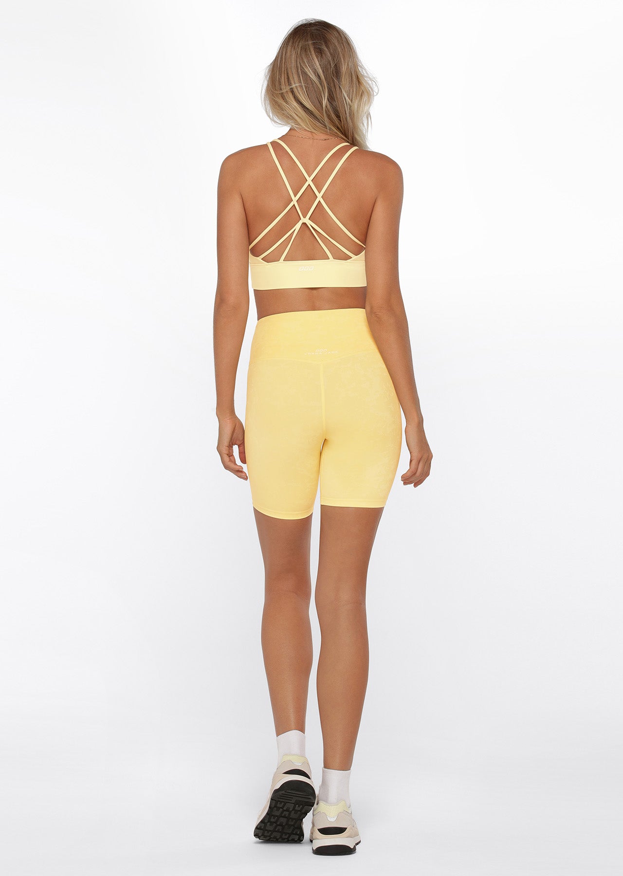 Lorna Jane LJ Long Line Sports Bra - Lemon Cream