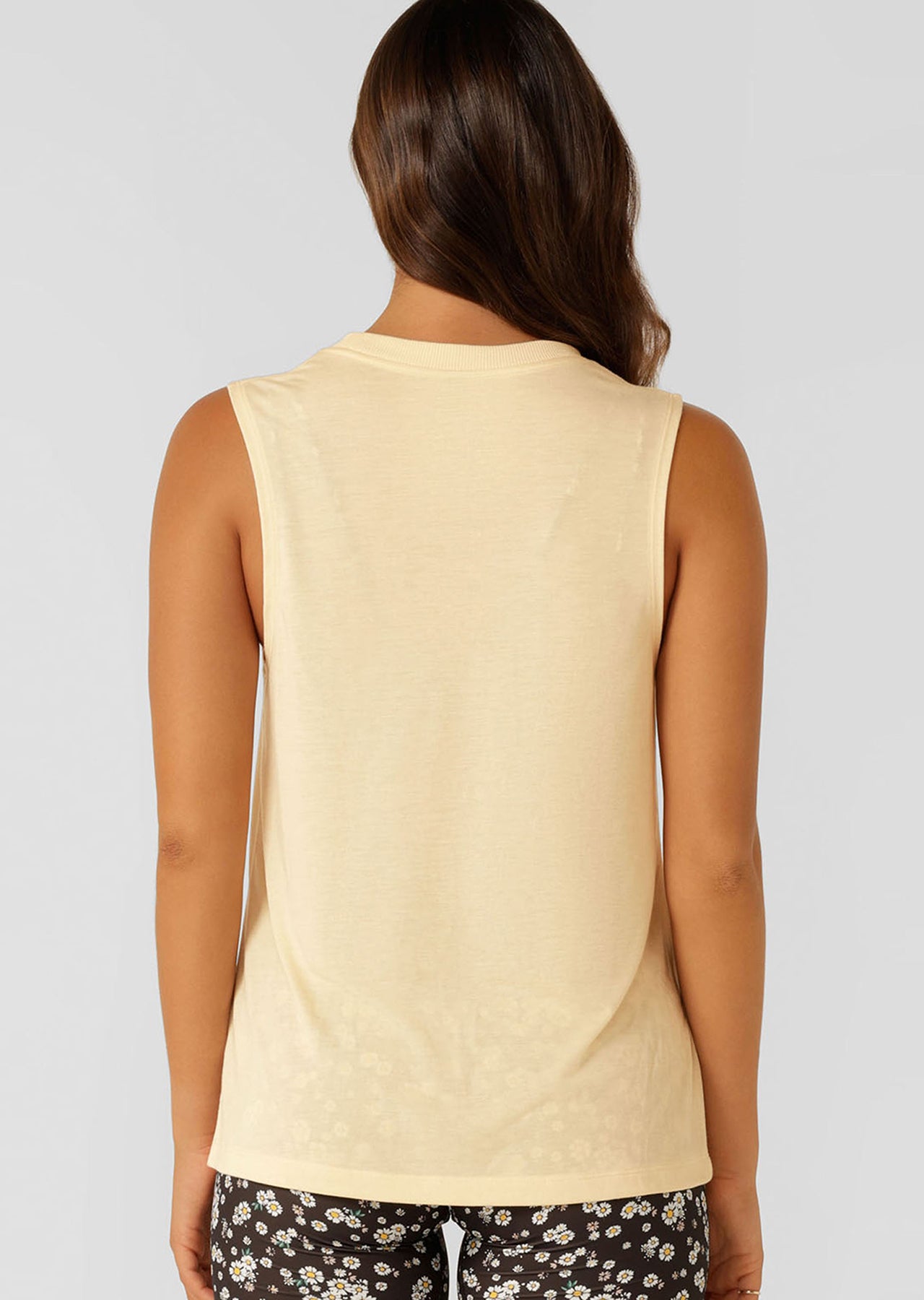 Lorna Jane Lotus Muscle Tank - Buttermilk