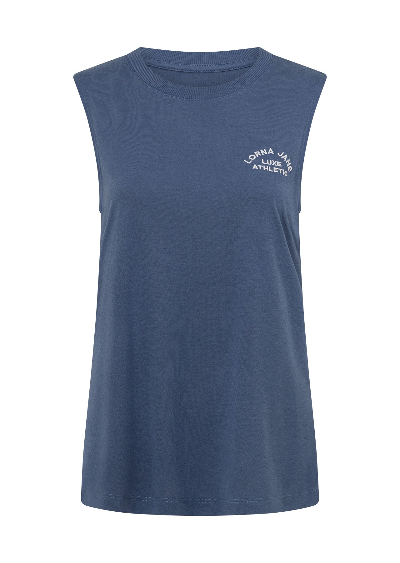 Lorna Jane Lotus Muscle Tank - Misty Blue