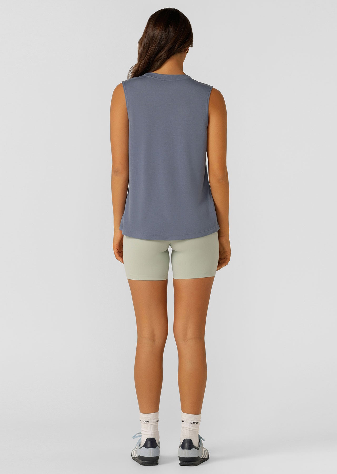 Lorna Jane Lotus Muscle Tank - Powder Grey