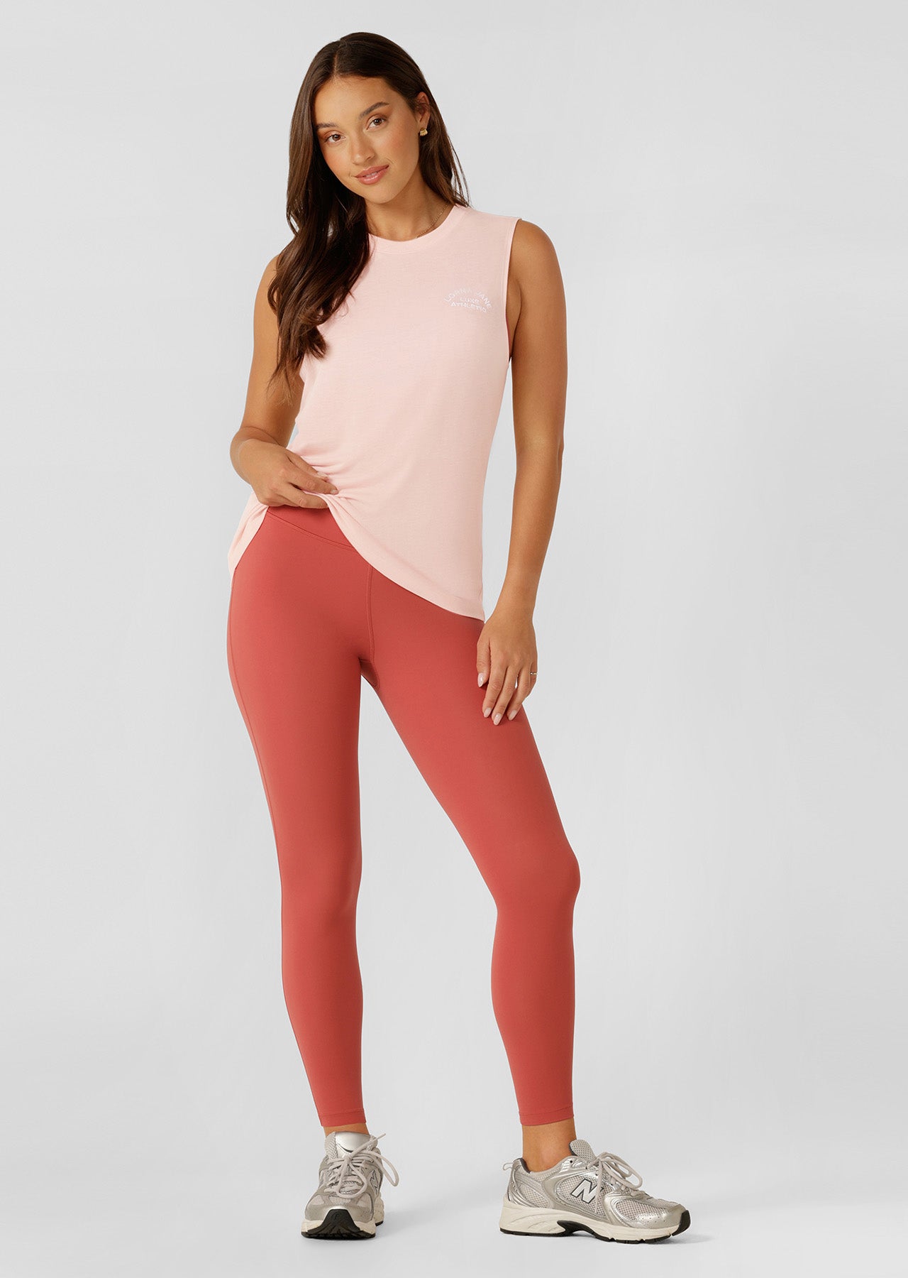 Lorna Jane Lotus Muscle Tank - Sunkissed Peach