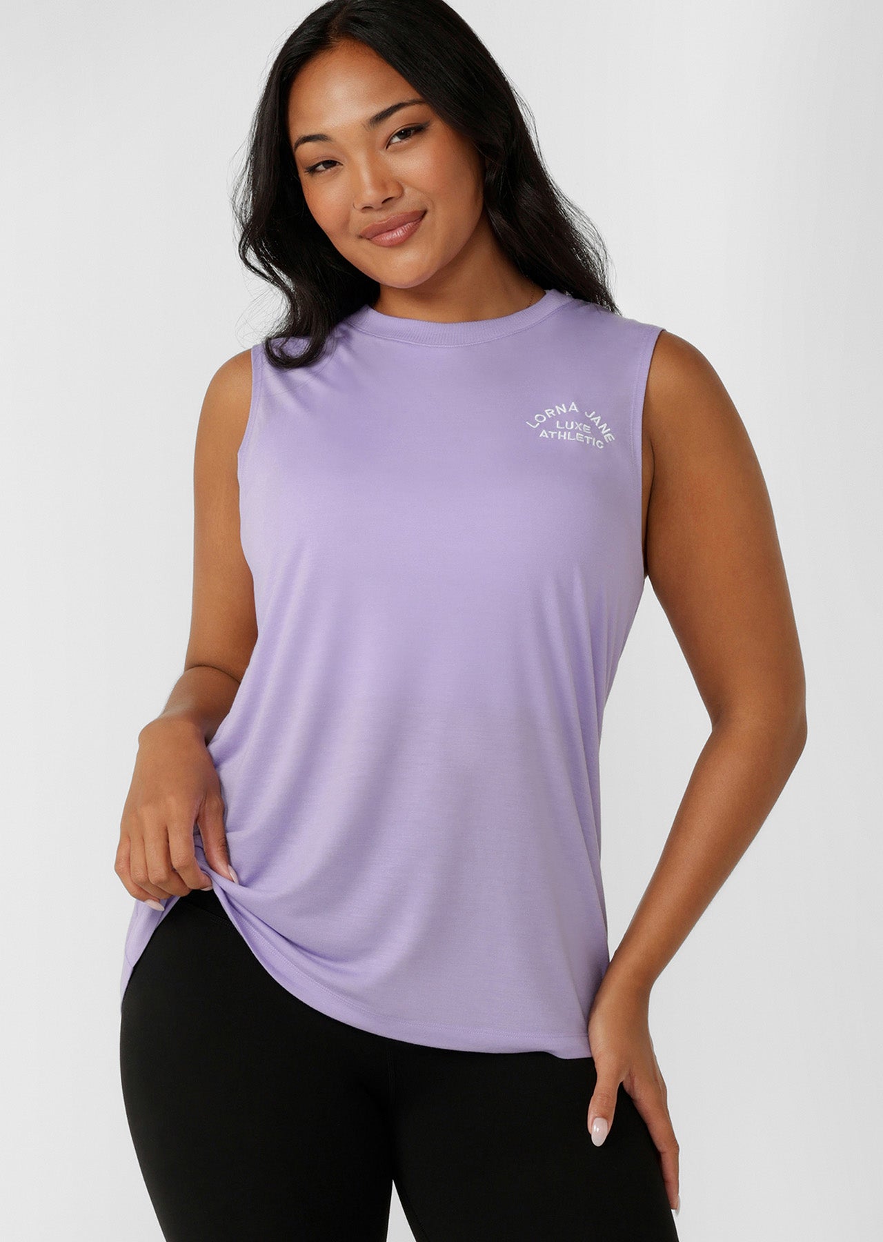 Lorna Jane Lotus Muscle Tank - Violet Lilac