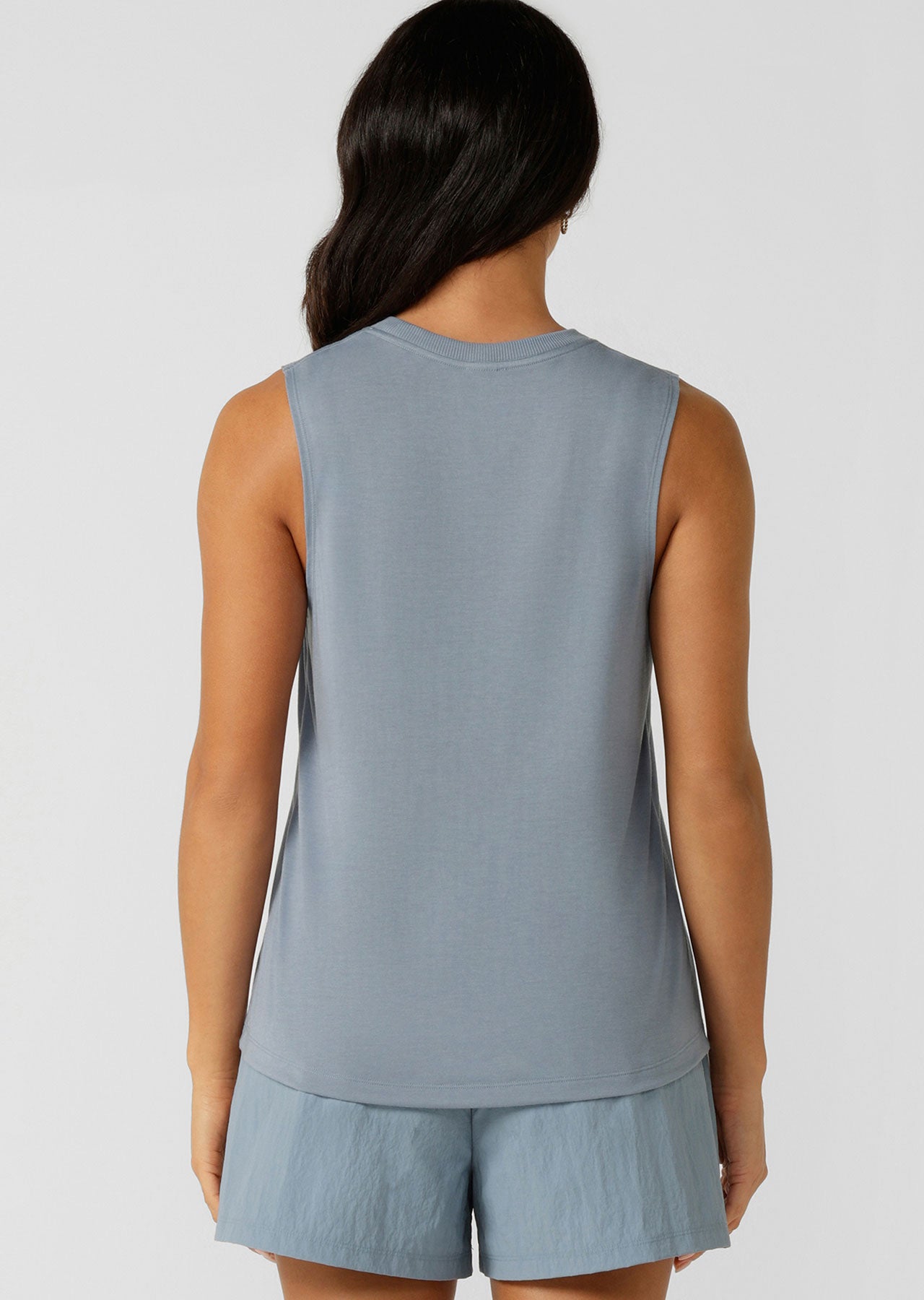 Lorna Jane Lotus Muscle Tank - Washed Out Blue