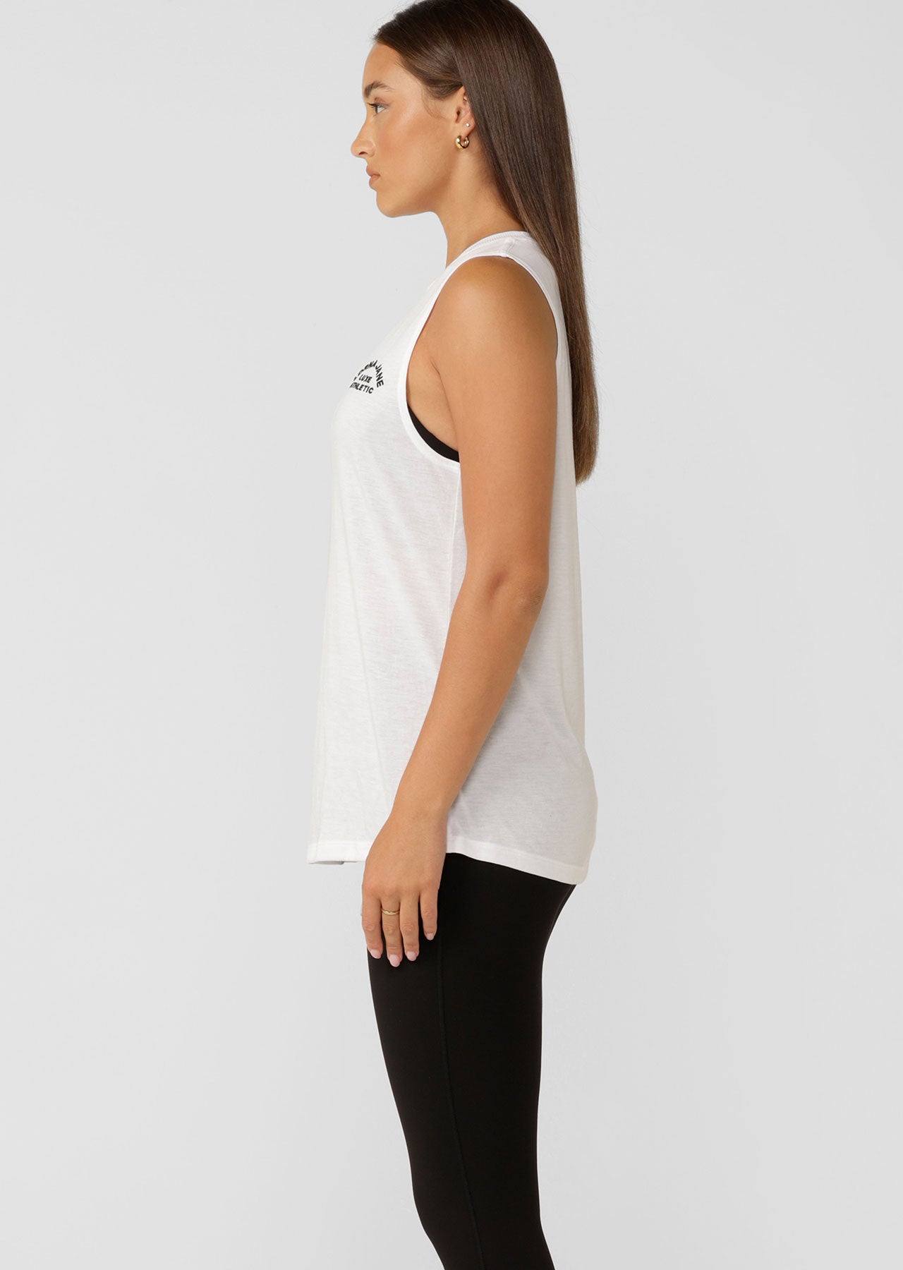 Lorna Jane Lotus Muscle Tank - White