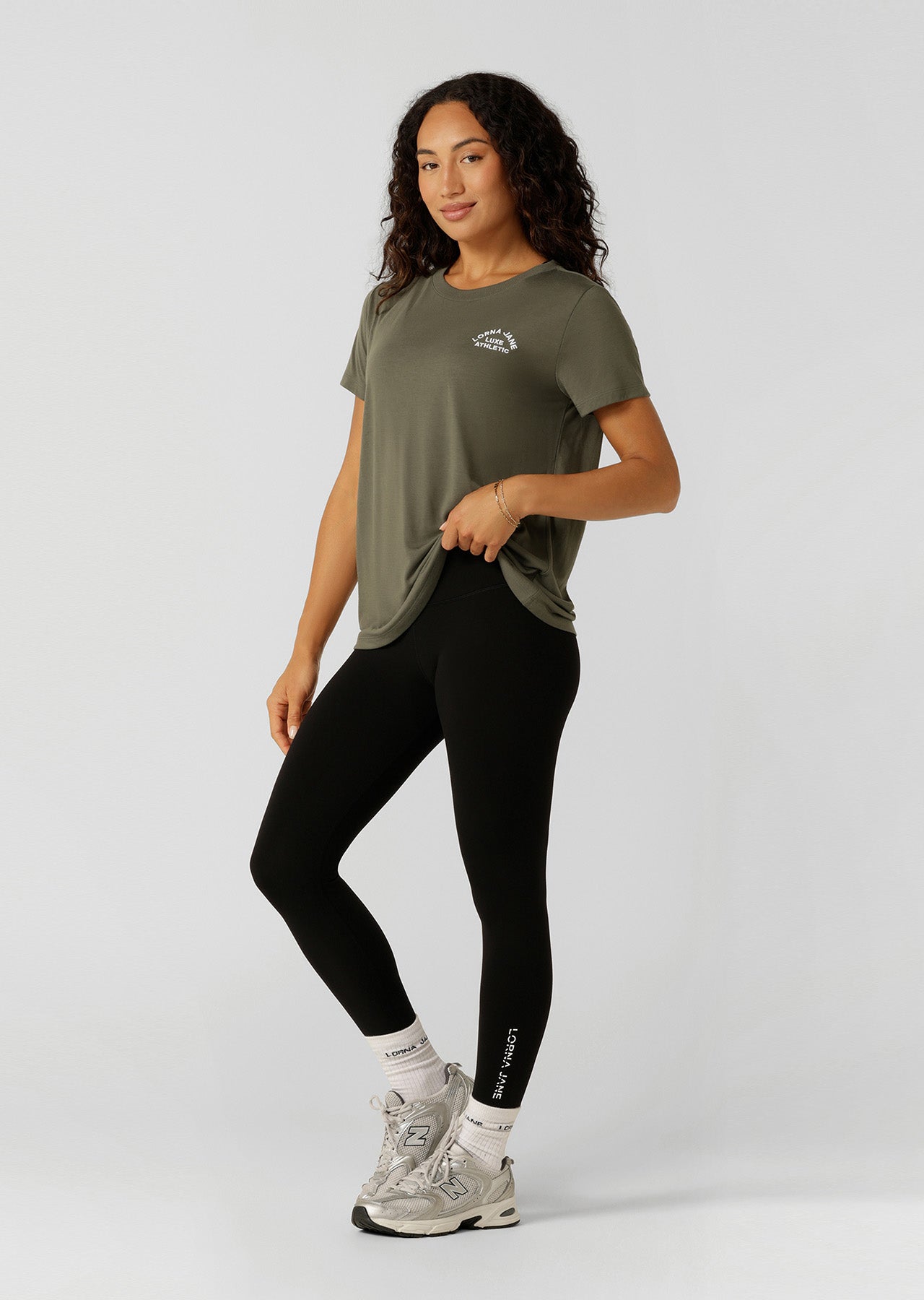 Lorna Jane Lotus T-Shirt - Agave Green