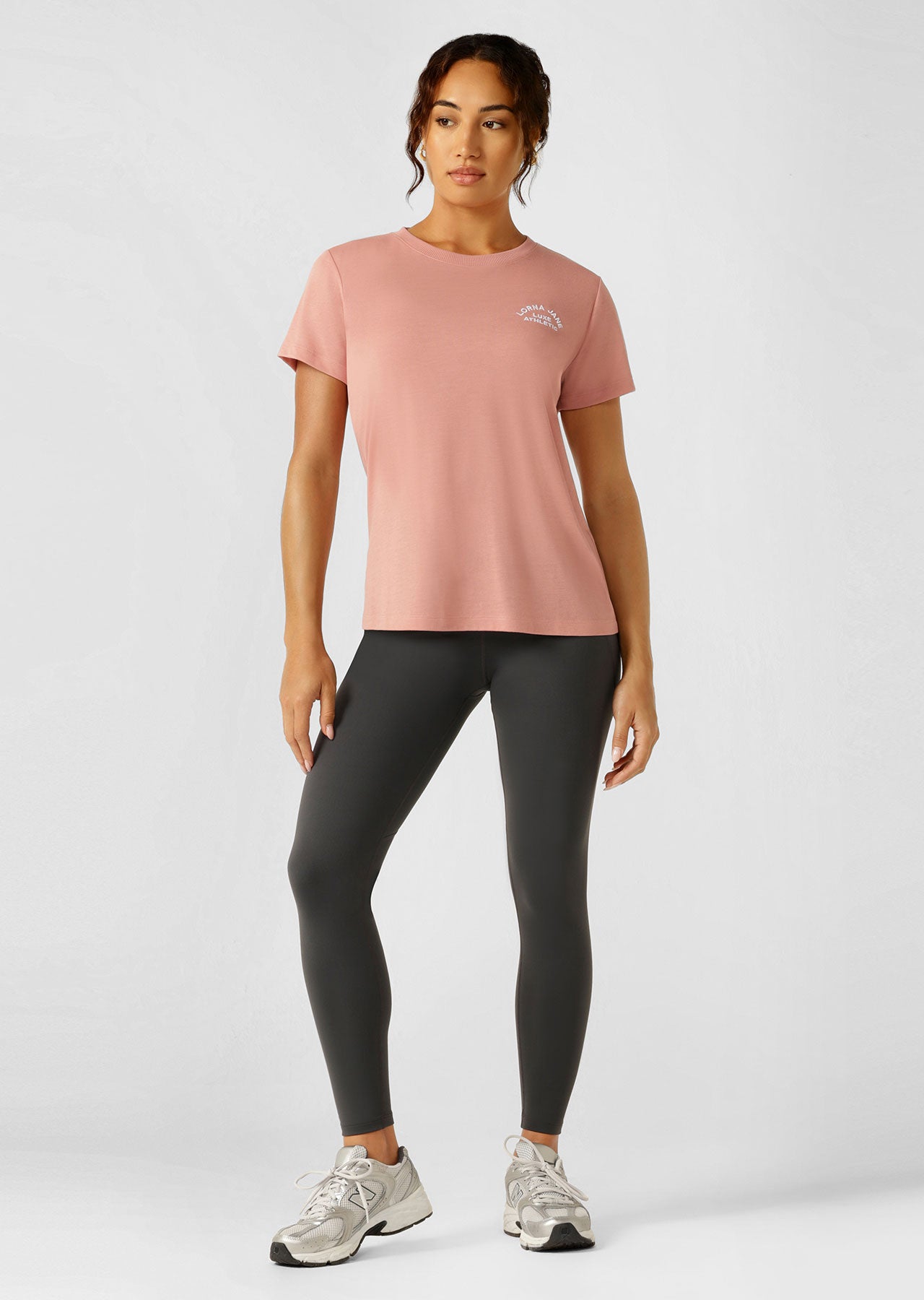 Lorna Jane Lotus T-Shirt - Ash Rose