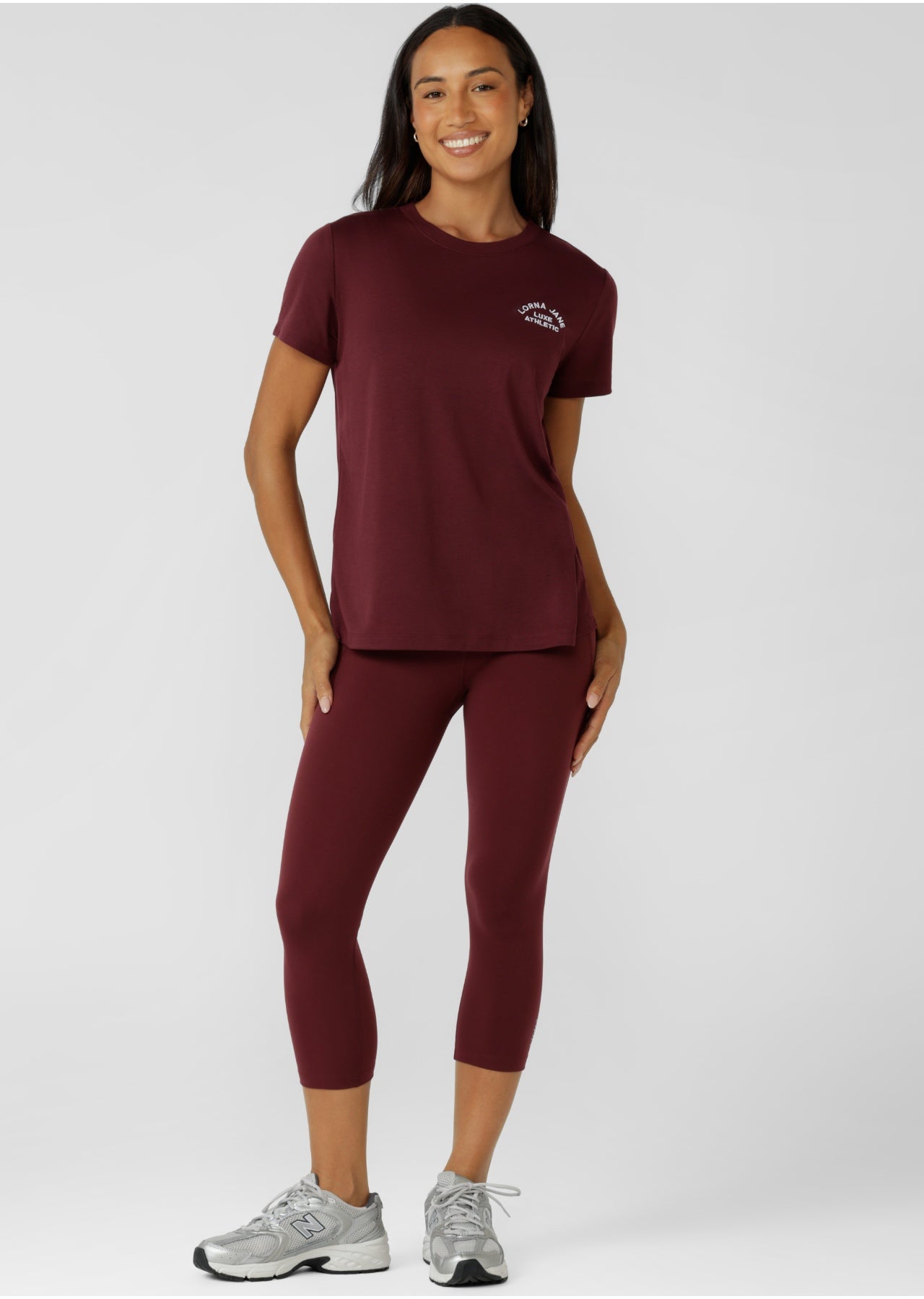 Lorna Jane Lotus T-Shirt - Cranberry