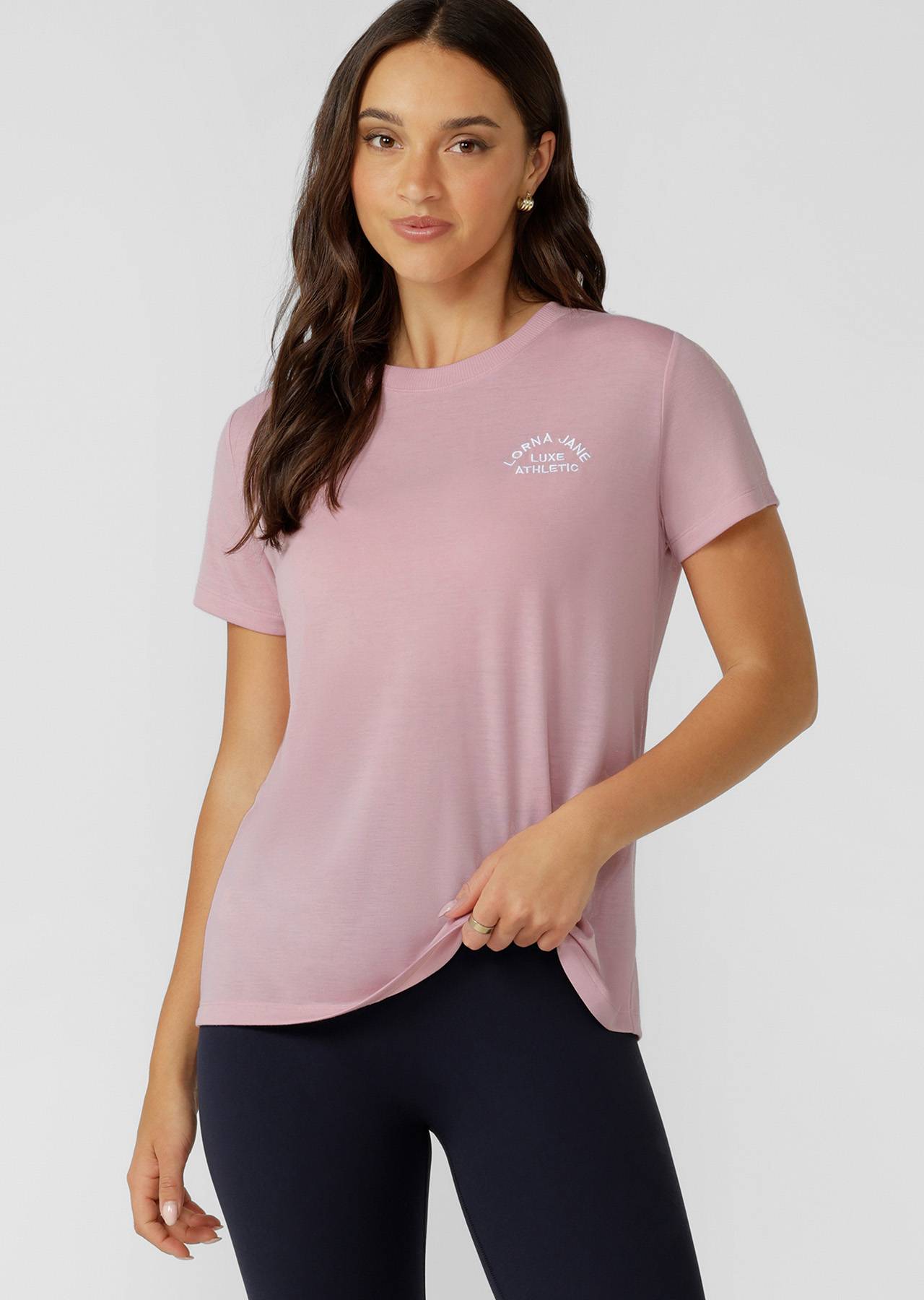 Lorna Jane Lotus T-Shirt - Dusty Rose