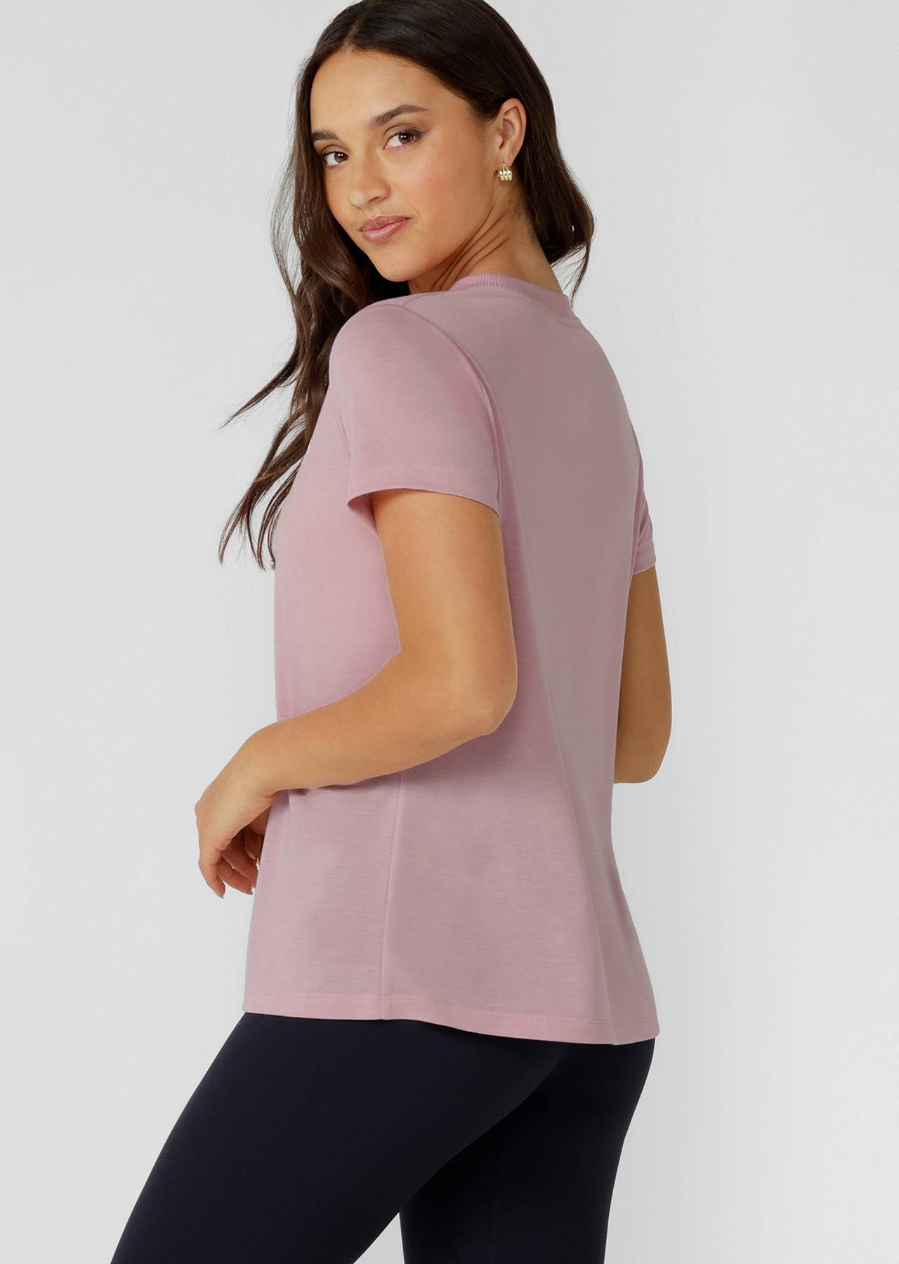 Lorna Jane Lotus T-Shirt - Dusty Rose